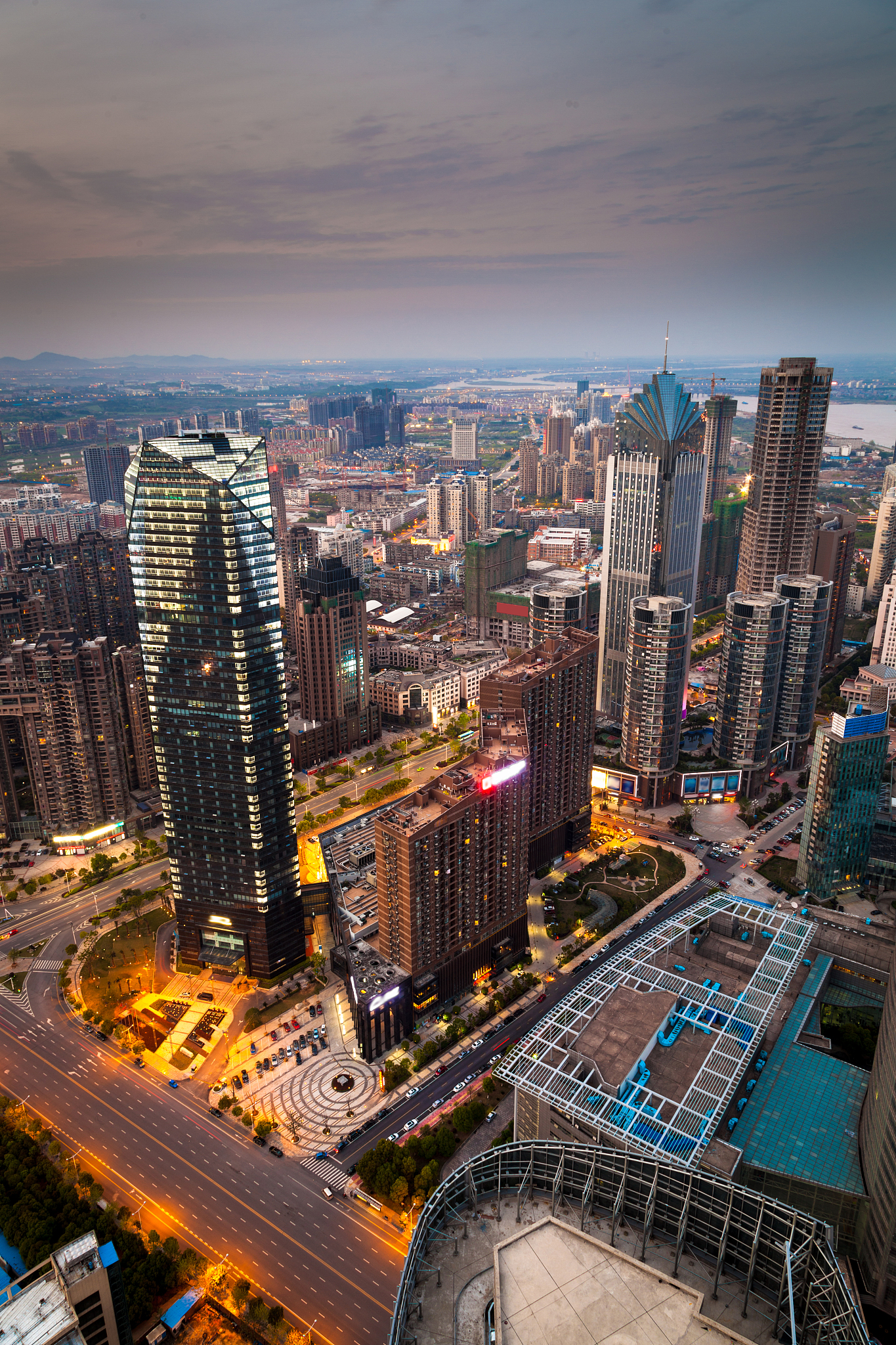 bird view at shanghai china