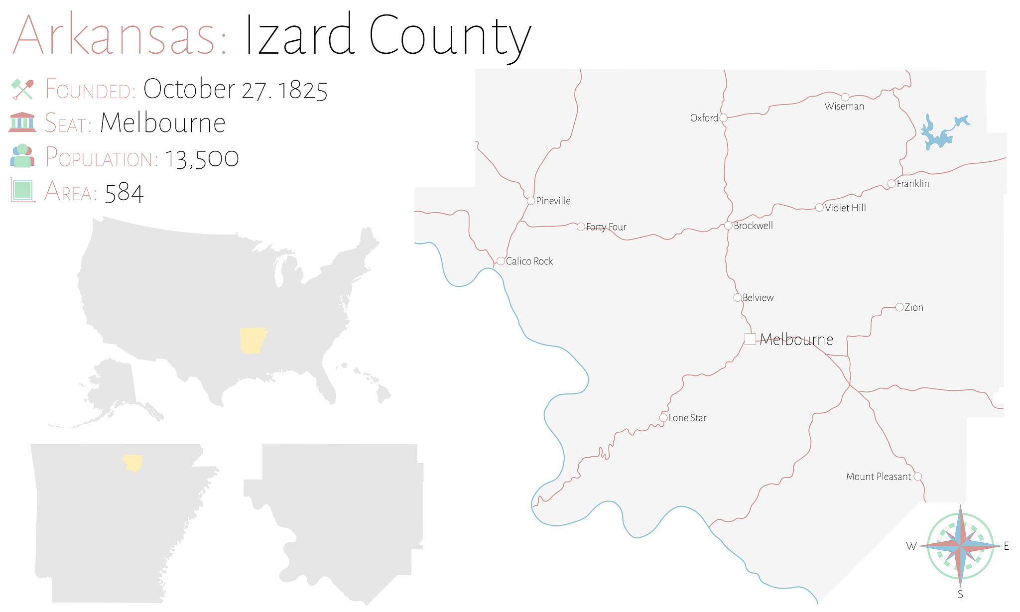 map izard county in arkansas
