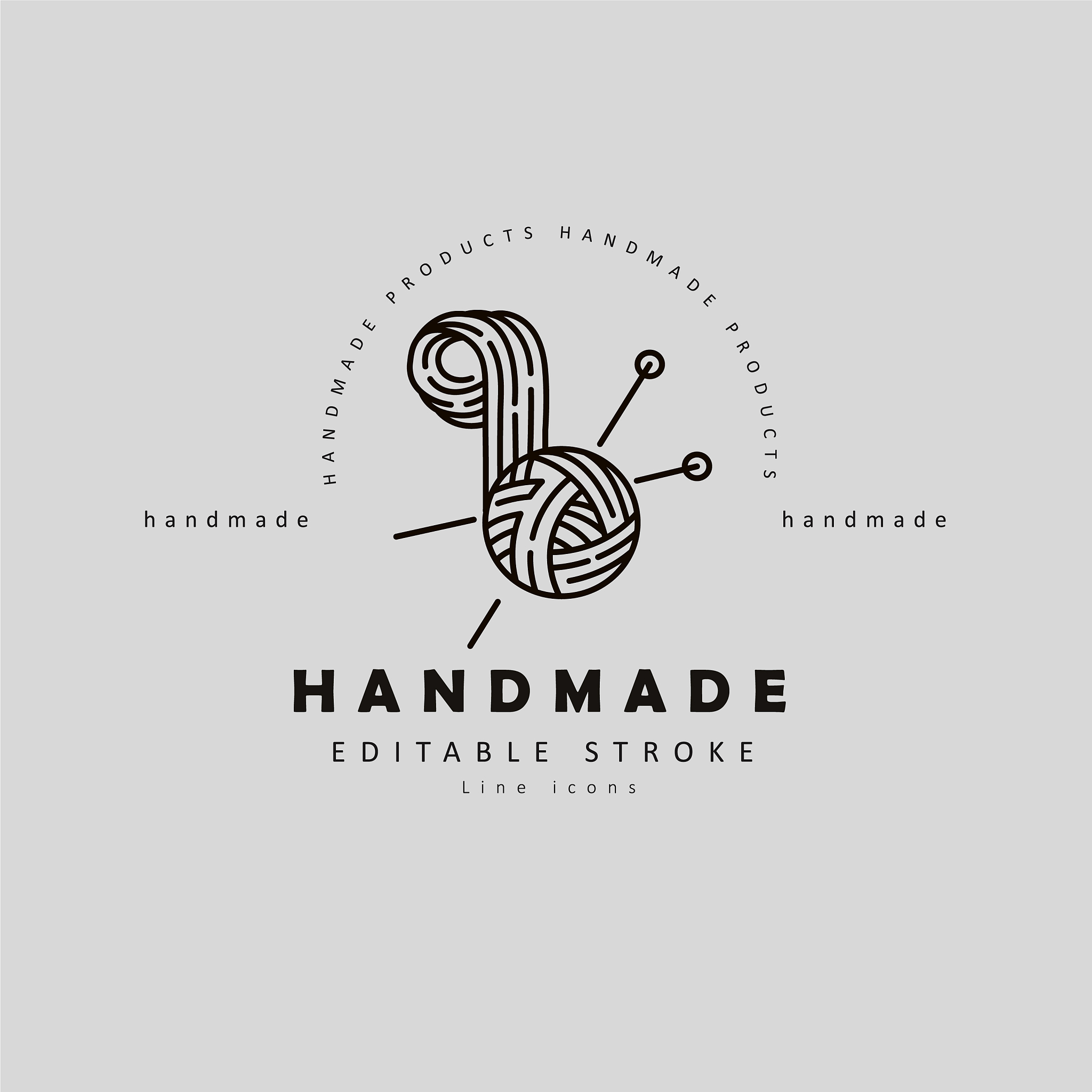 icon and logo sewing and handmade editable