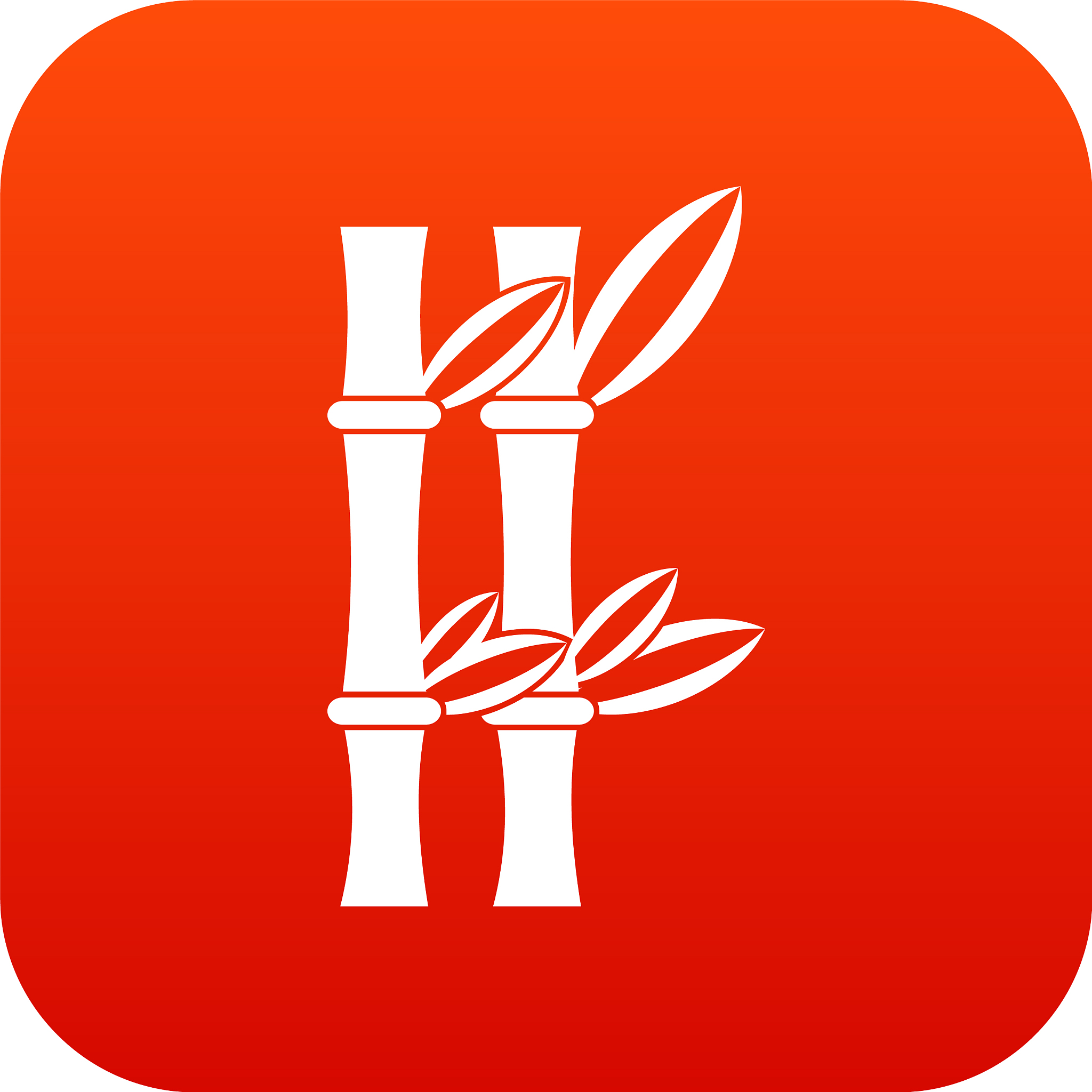 bamboo icon digital red