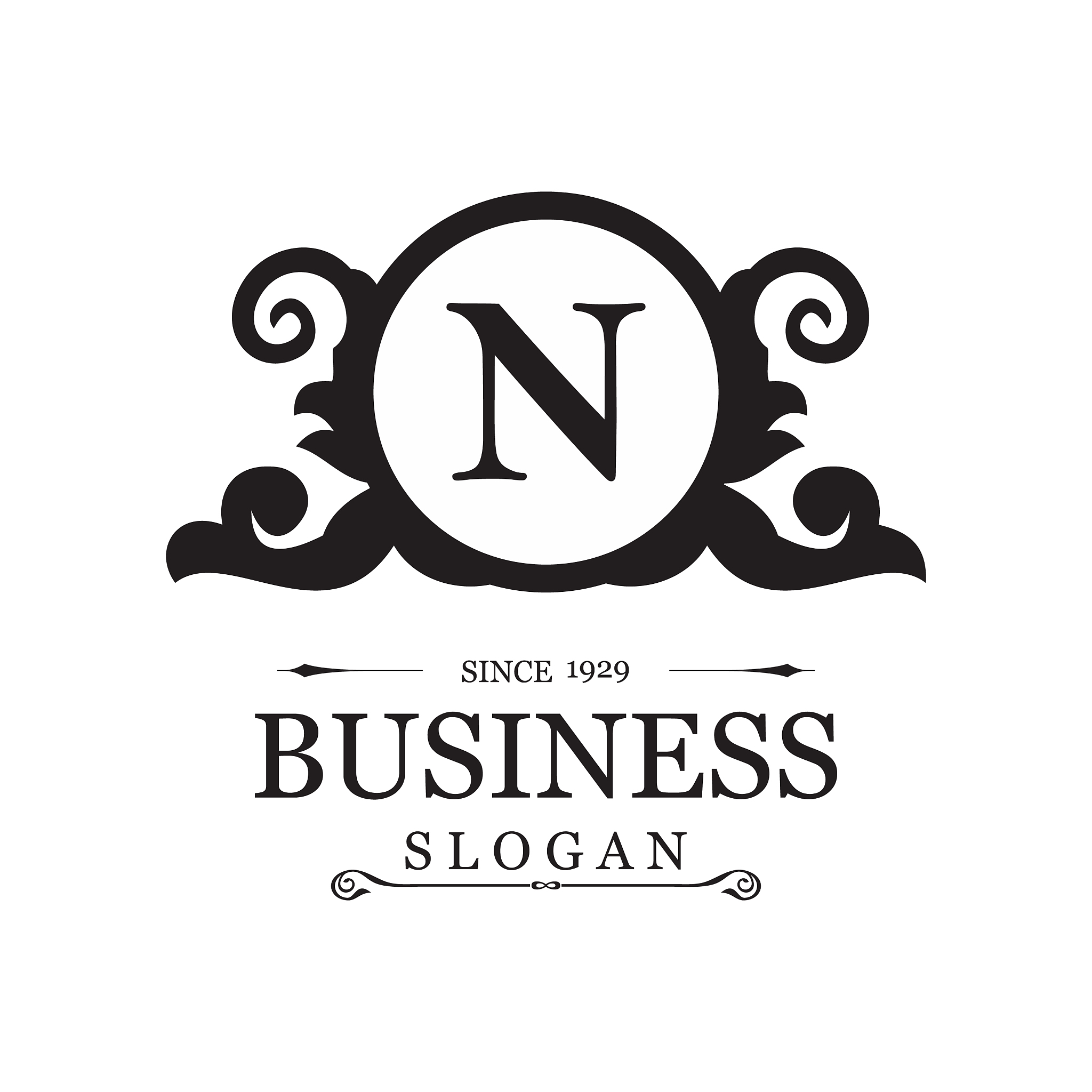 alphabetic logo design with elegent design and