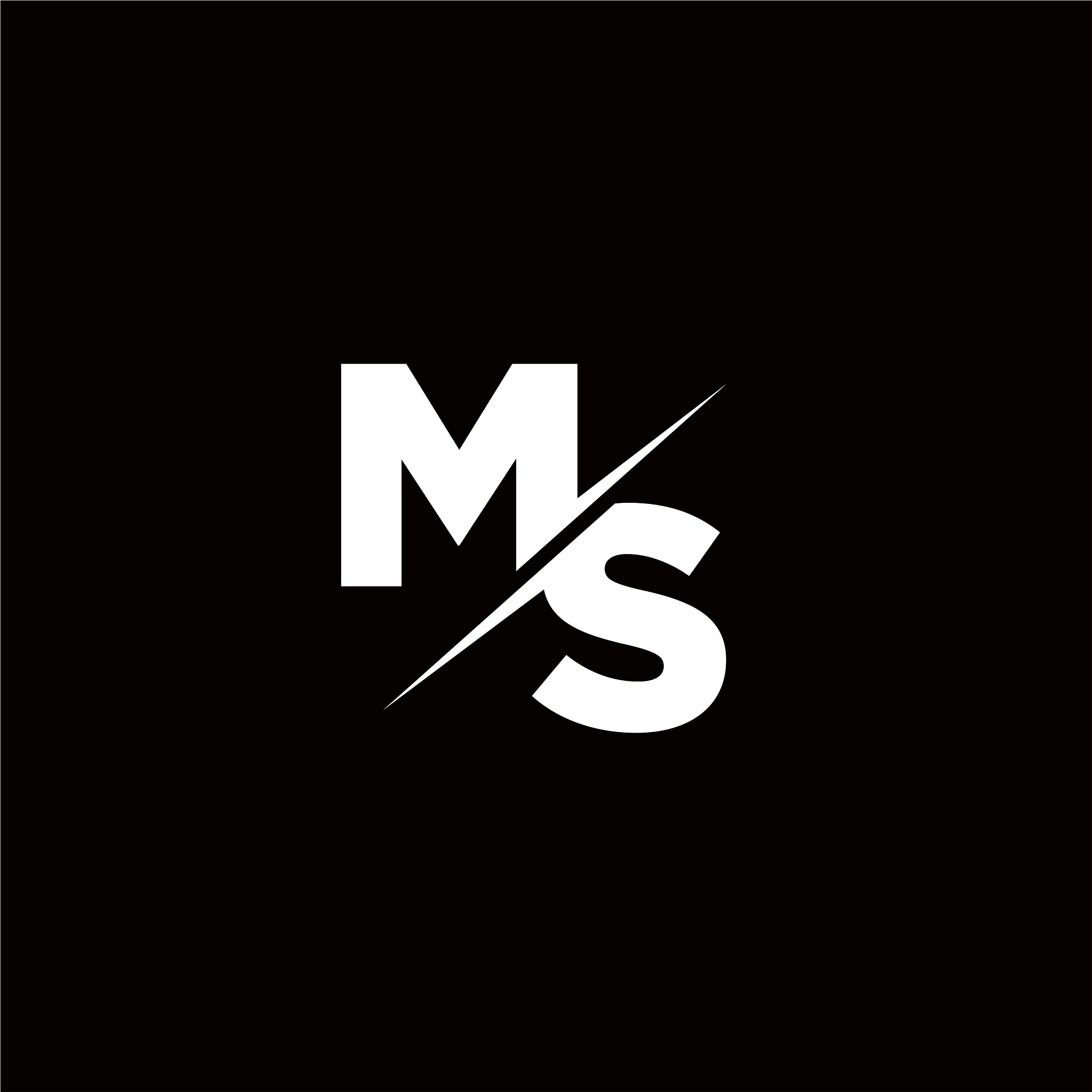 ms logo letter monogram slash with modern logo