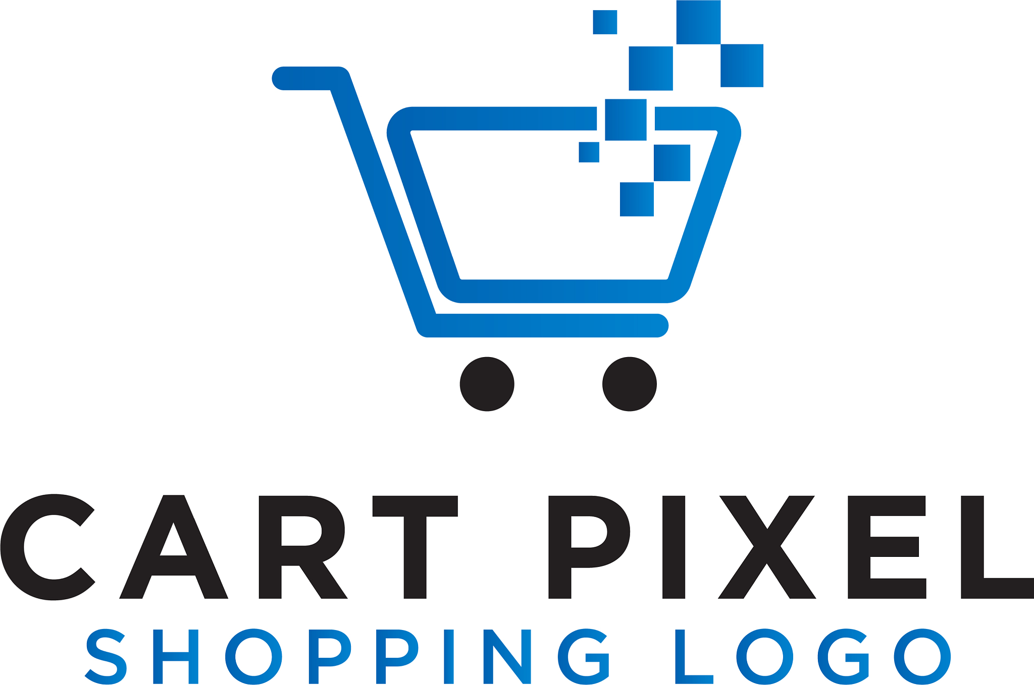 shopping cart logo design template