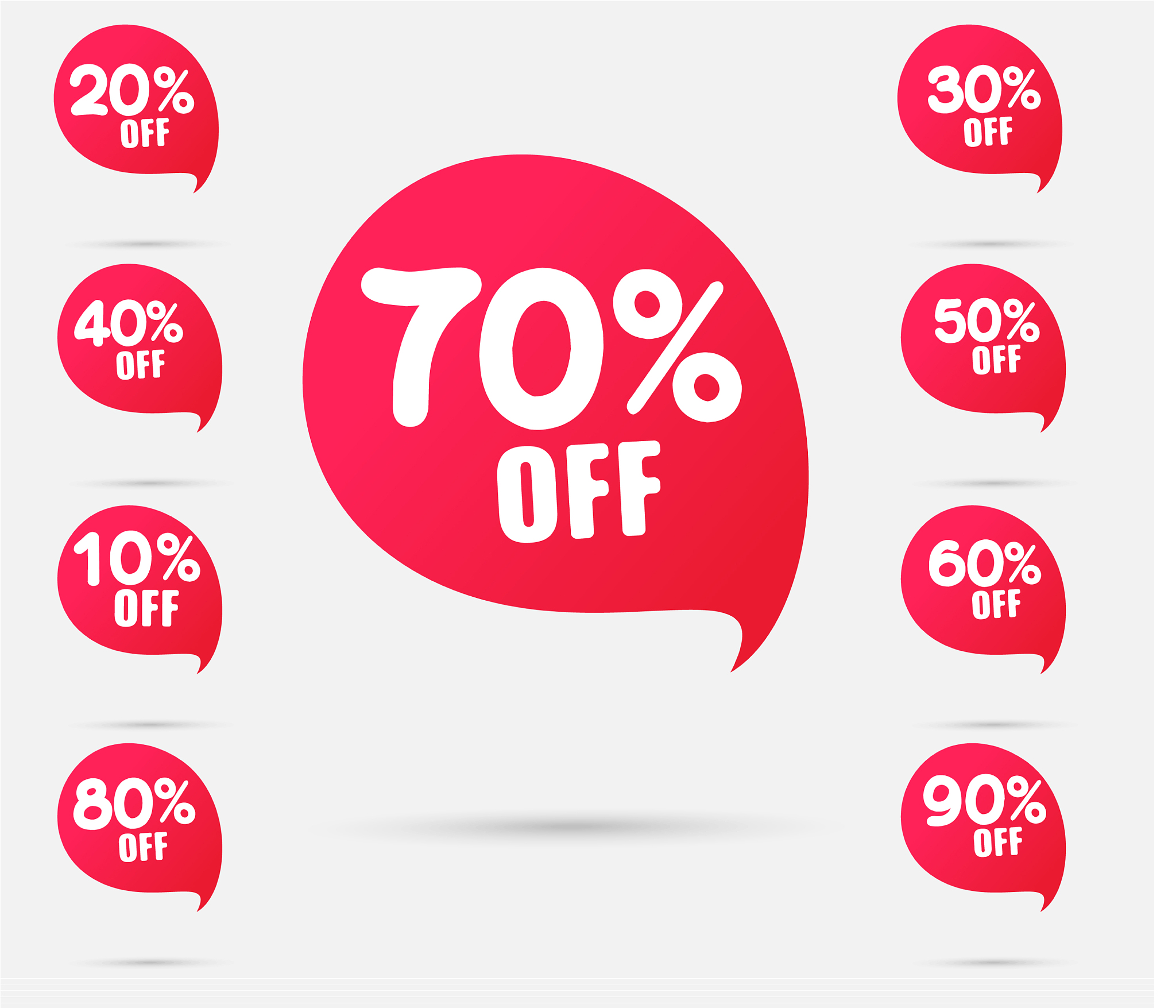 sale tags set badges template
