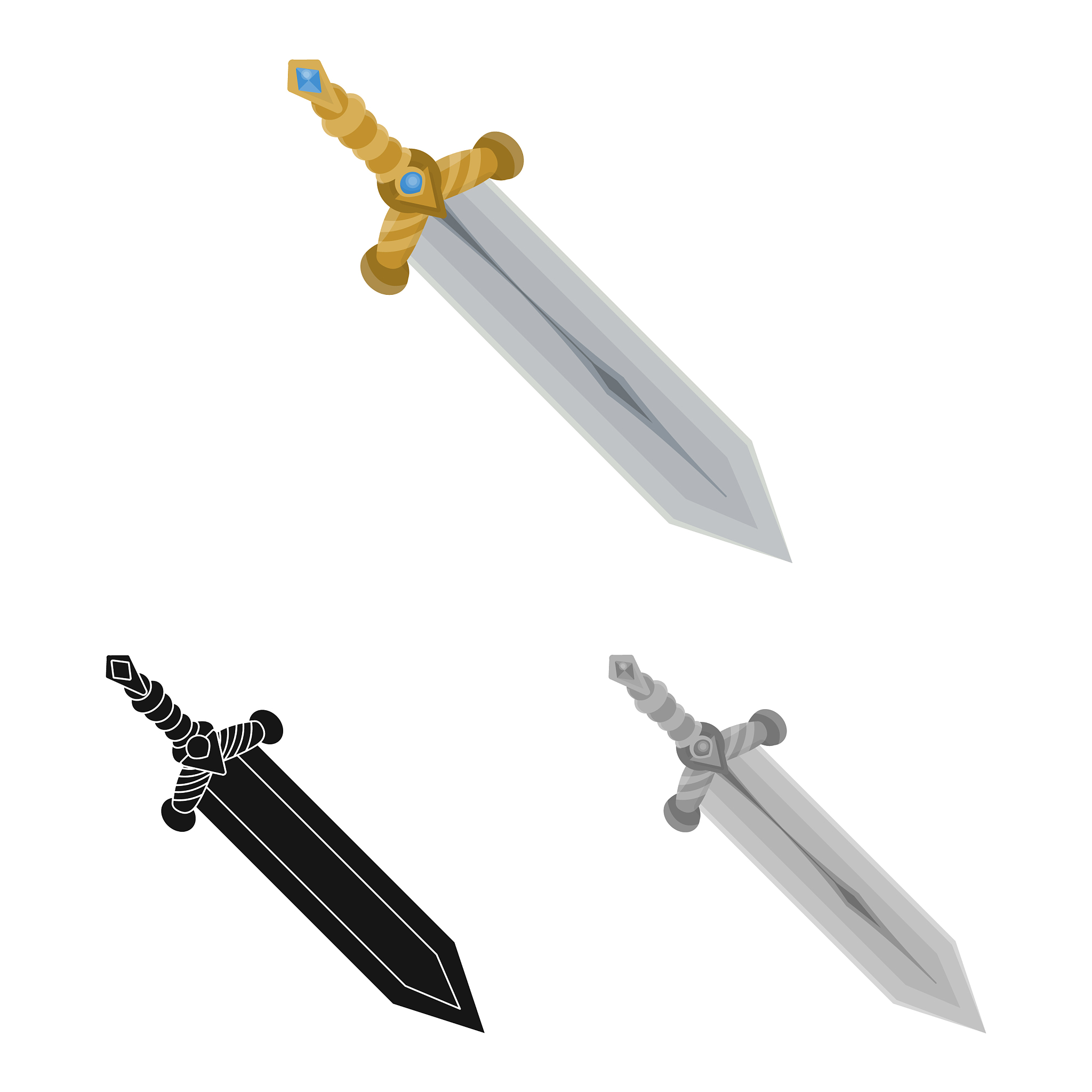 isolated object of game and armor sign collection
