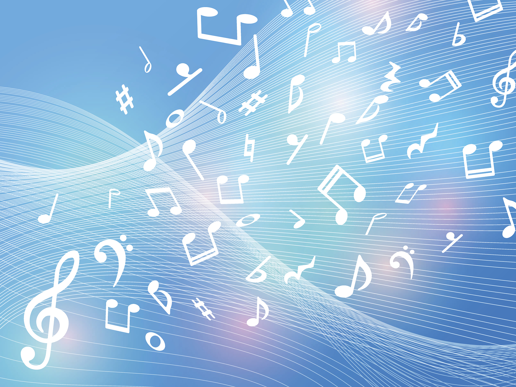 music notes abstract