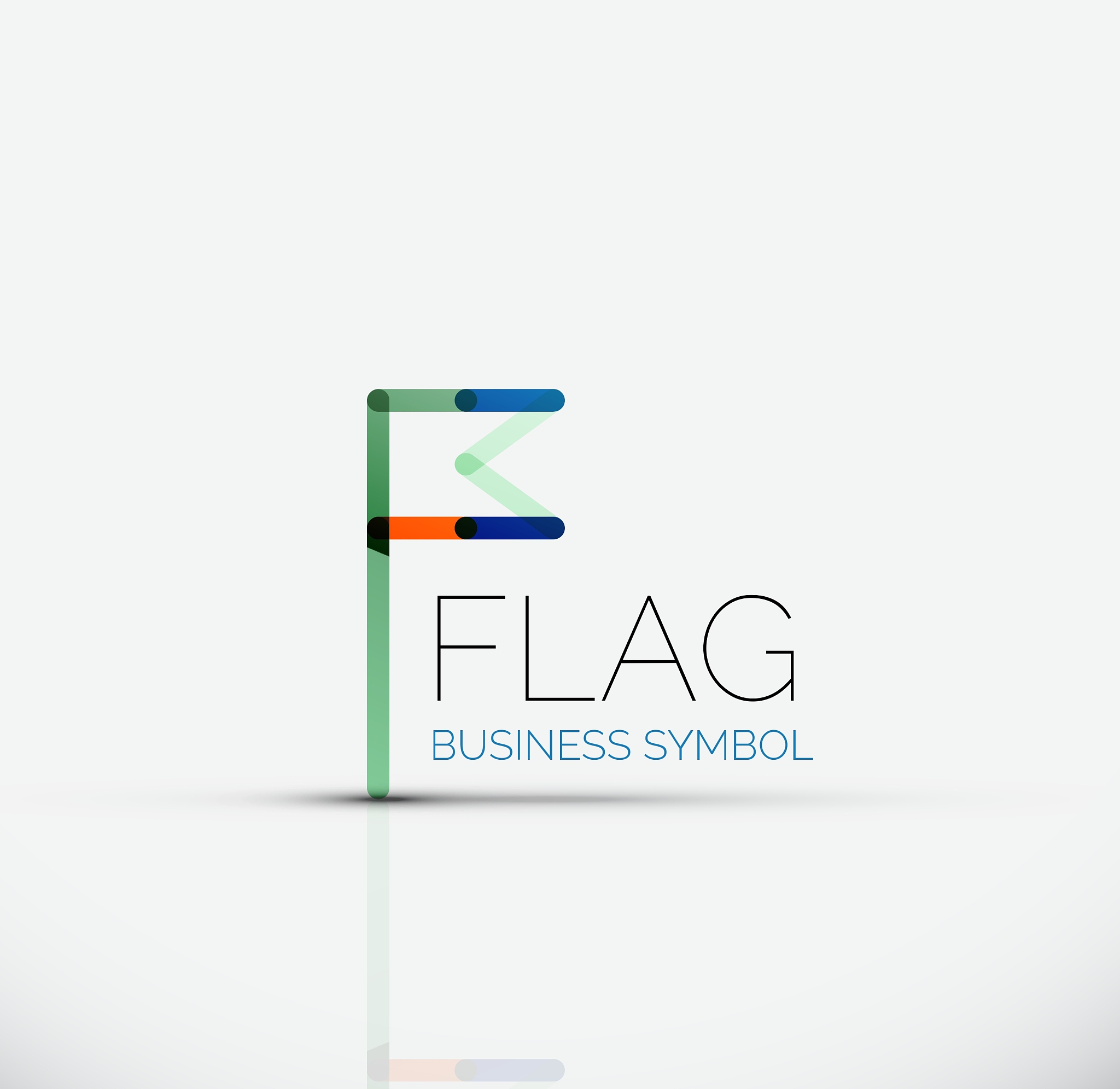 logo flag abstract linear geometric business icon