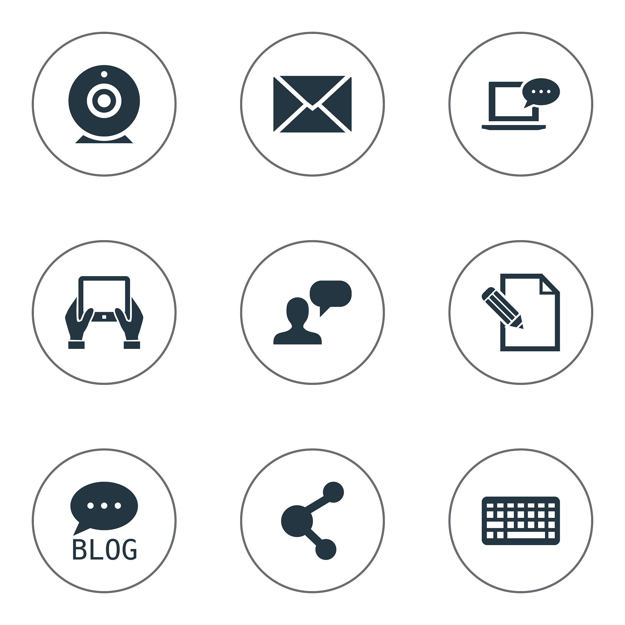 set of simple newspaper icons