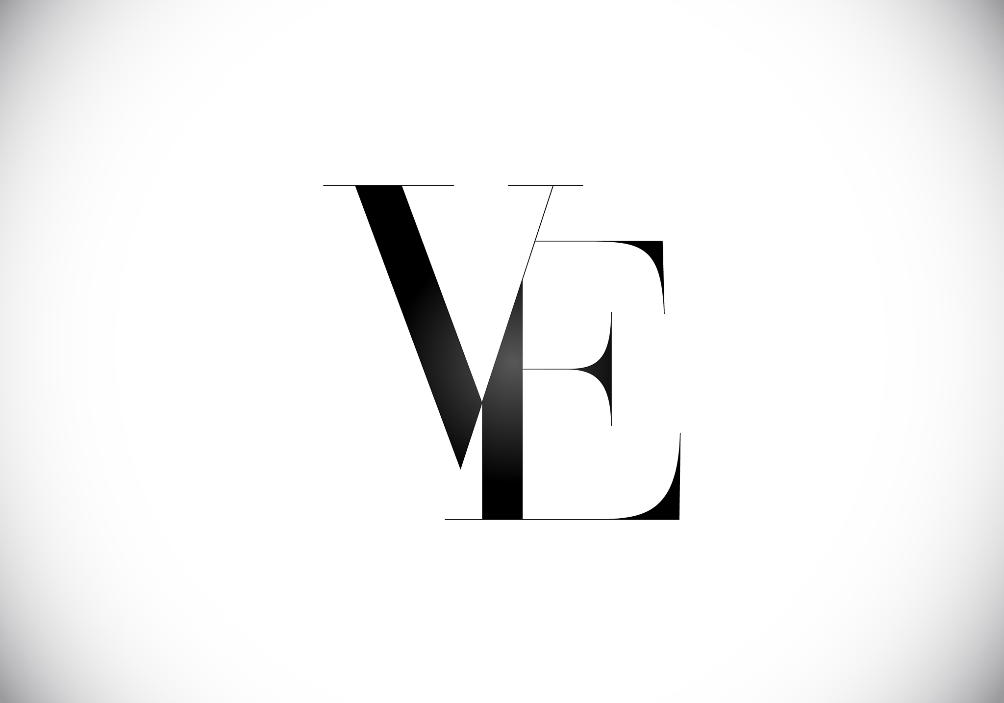 initial monogram letter v e logo design template