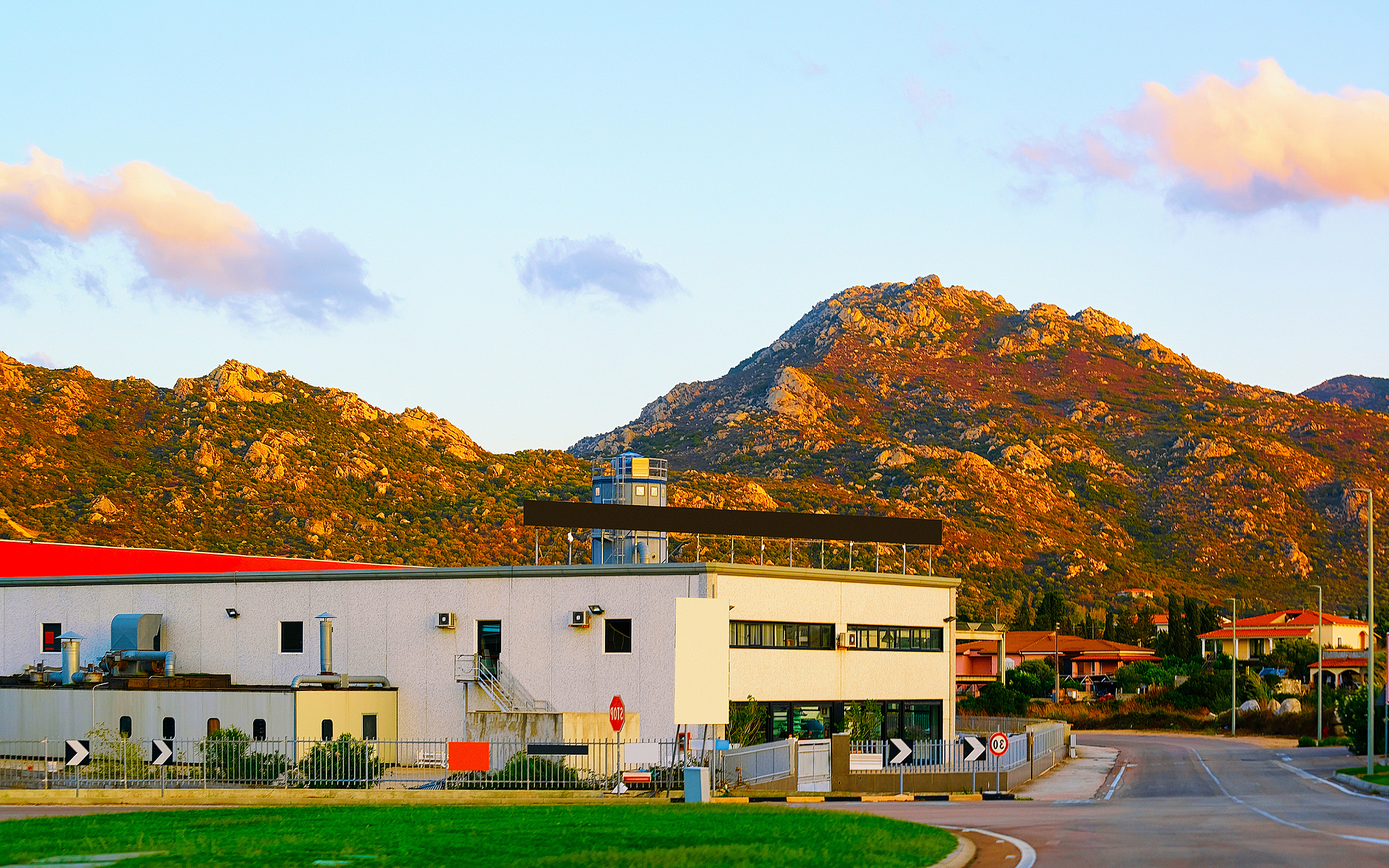 summer road in olbia city on sardinia island reflex