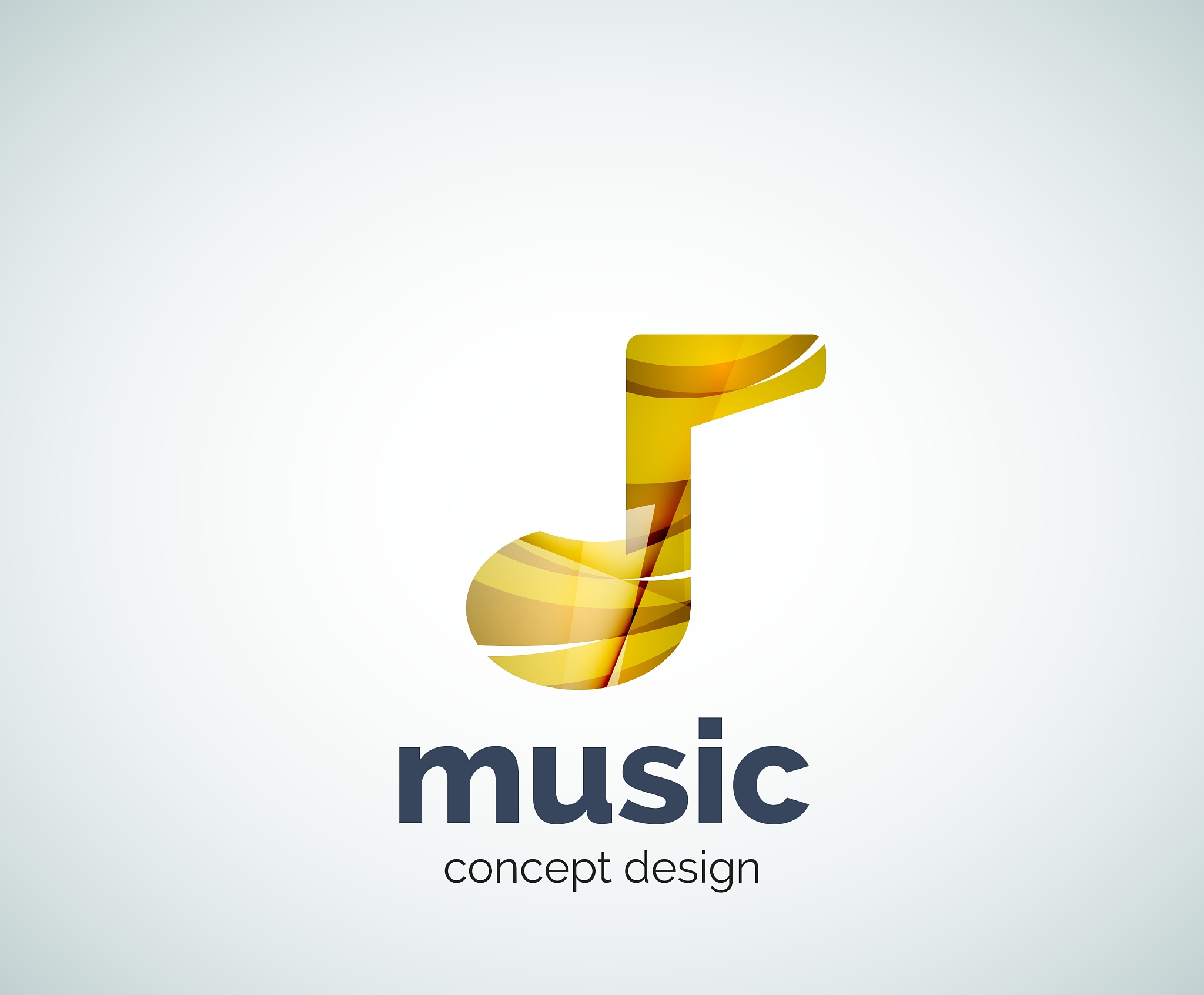 music note logo template