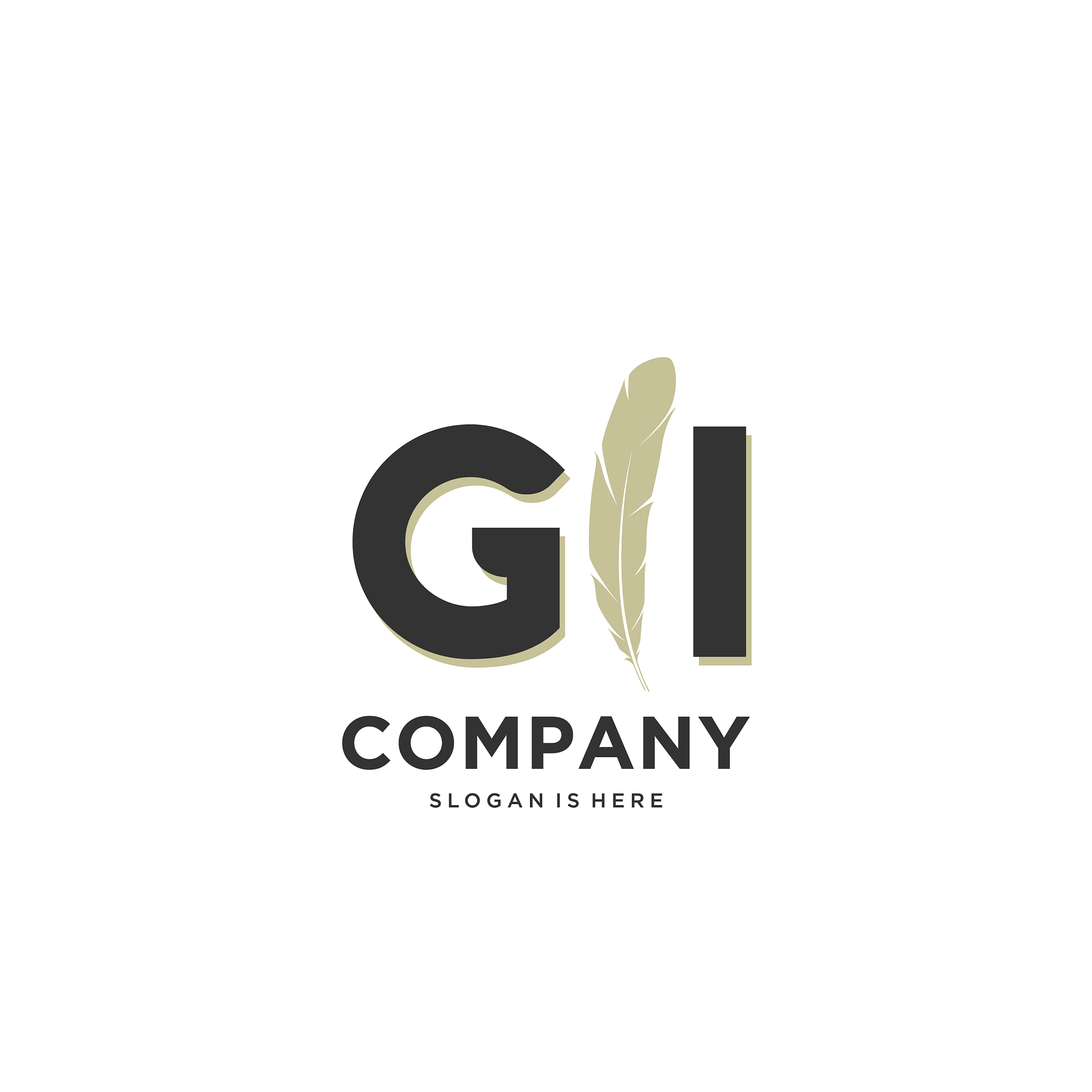 initial gi letter unique attractive creative