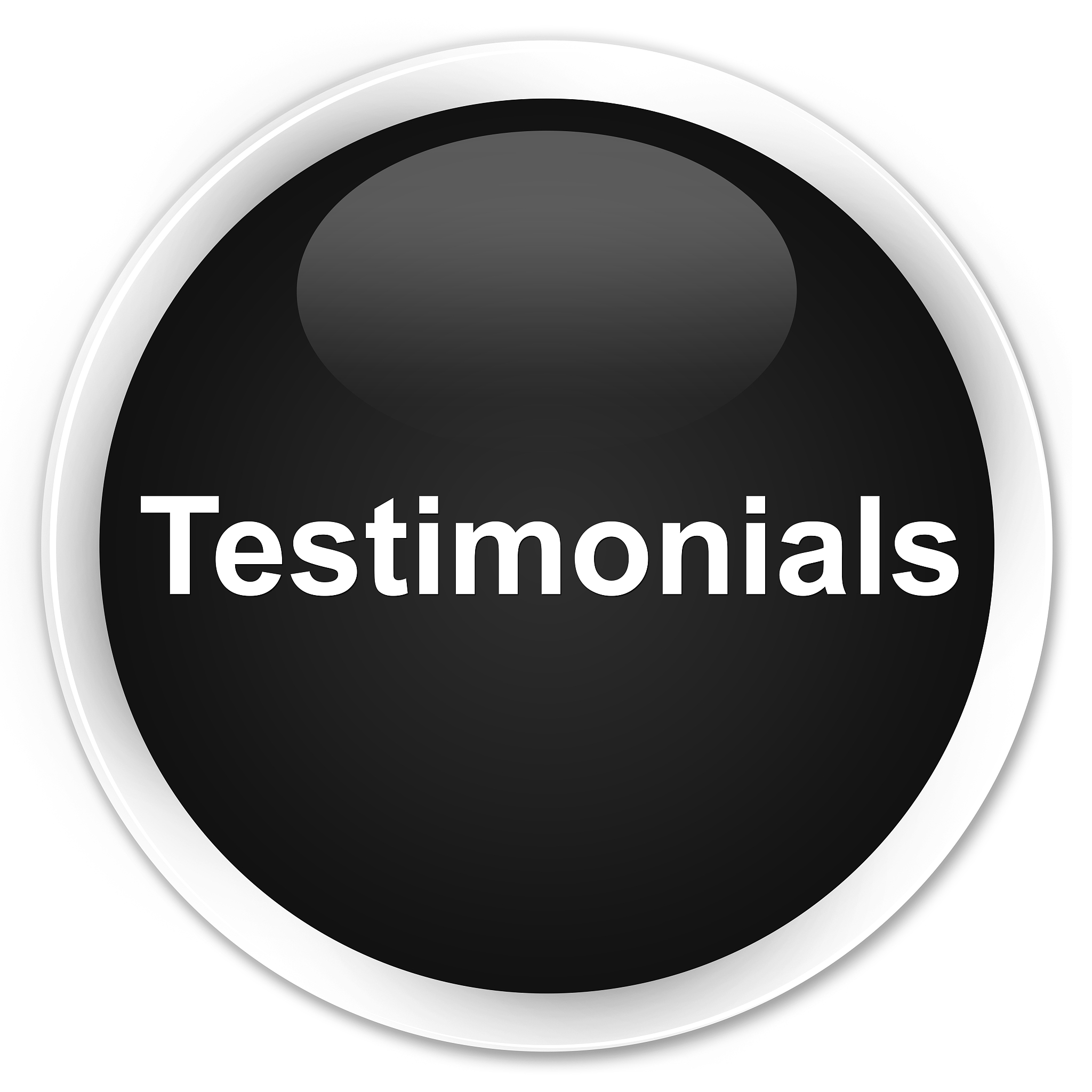 testimonials premium black round button