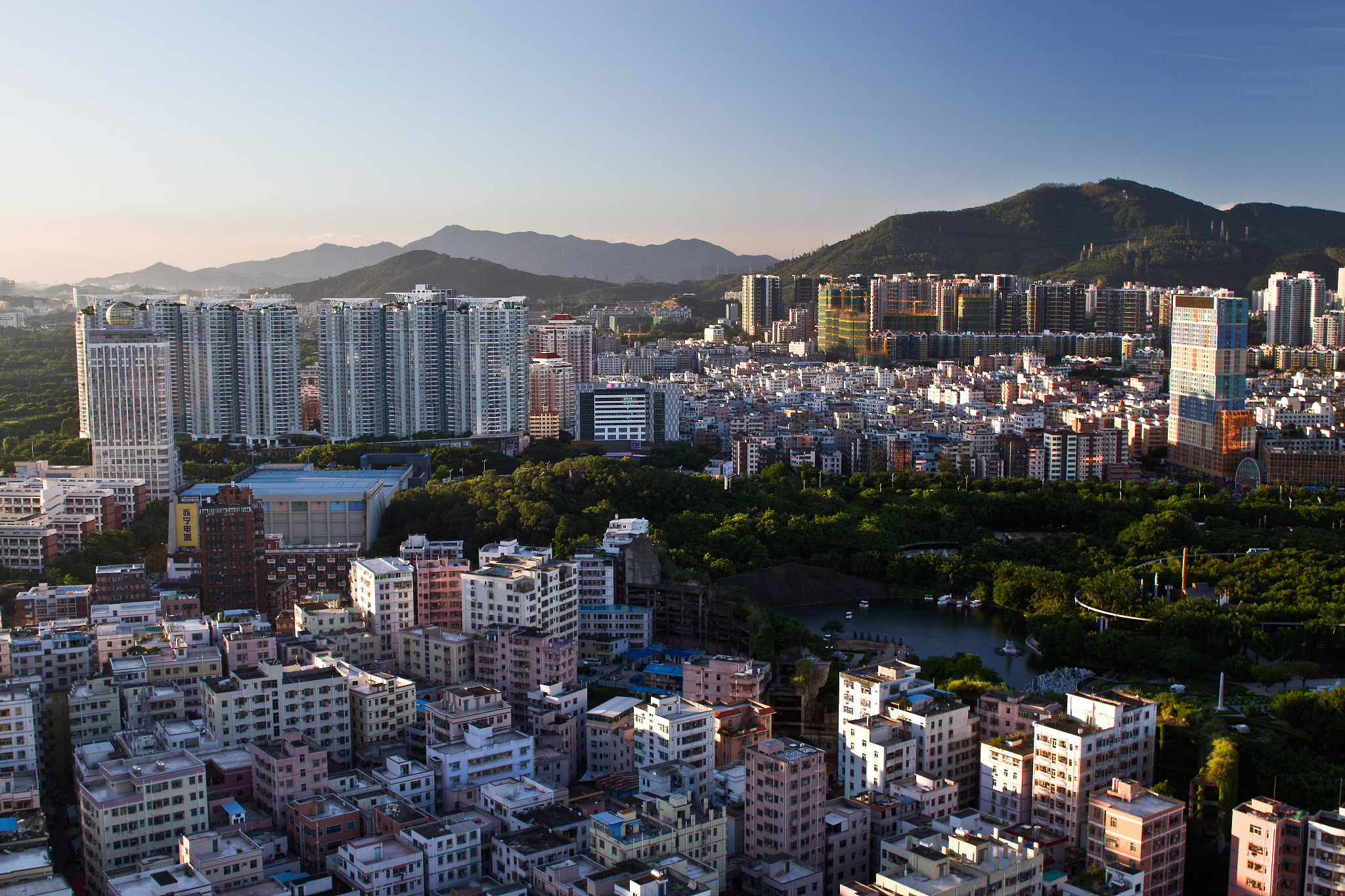 aerial view of shenzhen