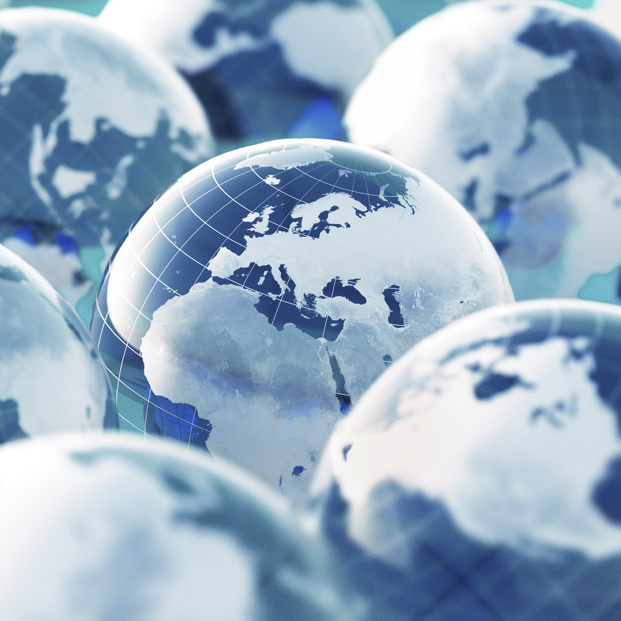 glass earth globes