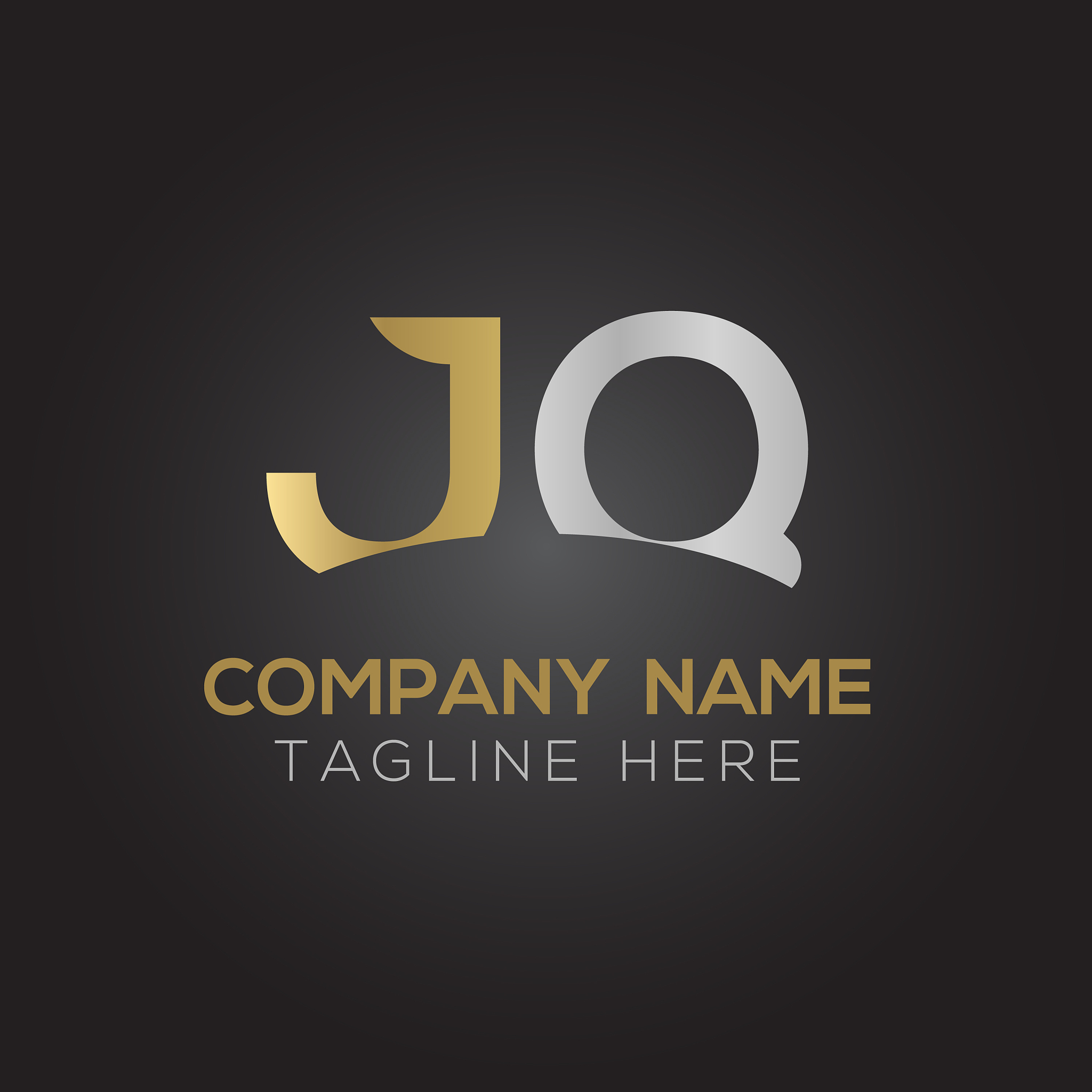 creative letter jq logo design template initial