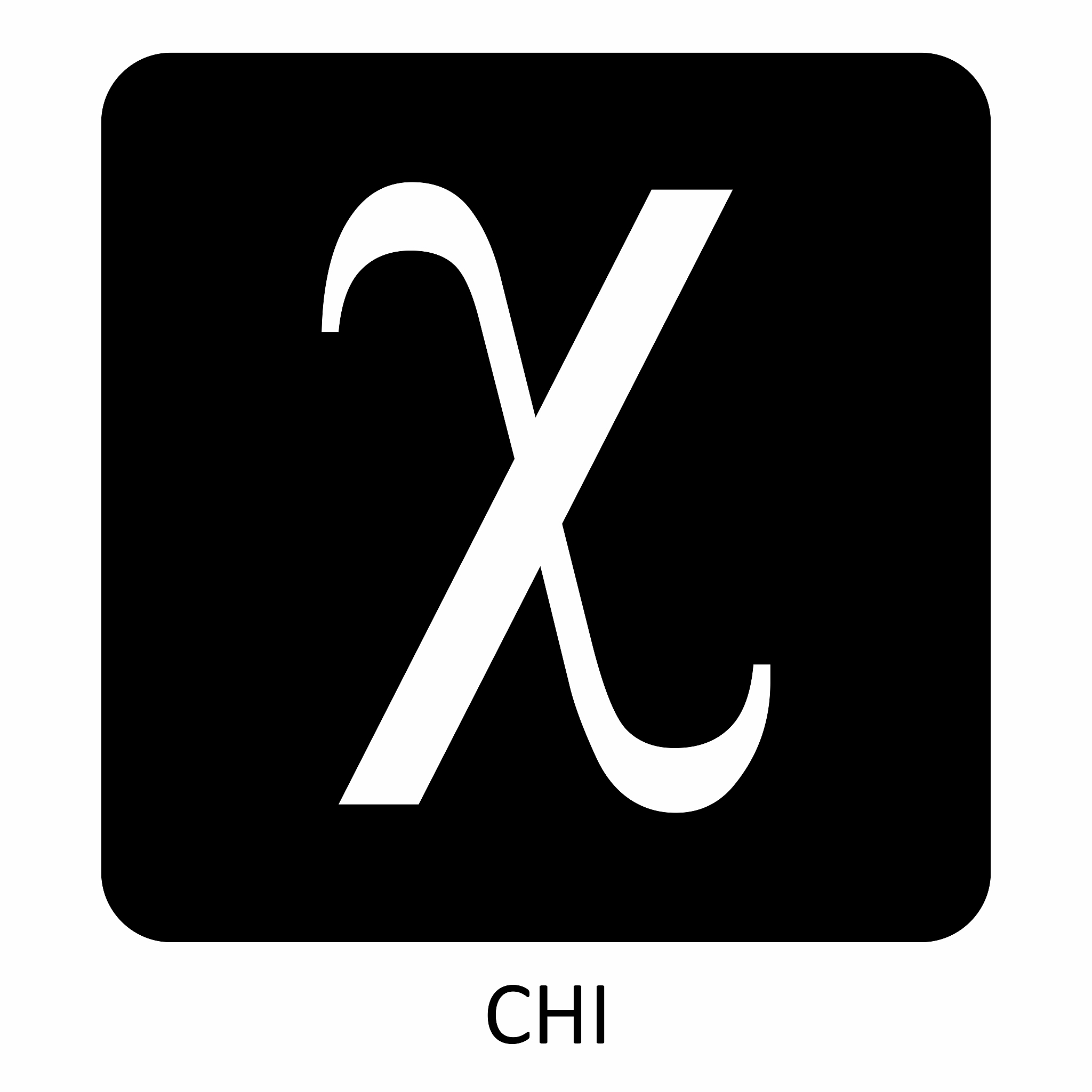 chi greek letter icon