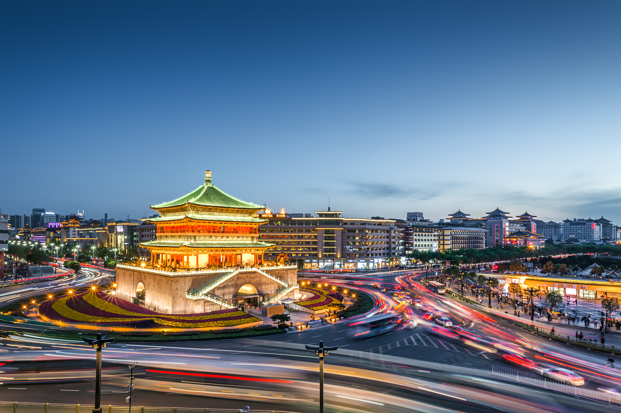 西安钟楼夜景