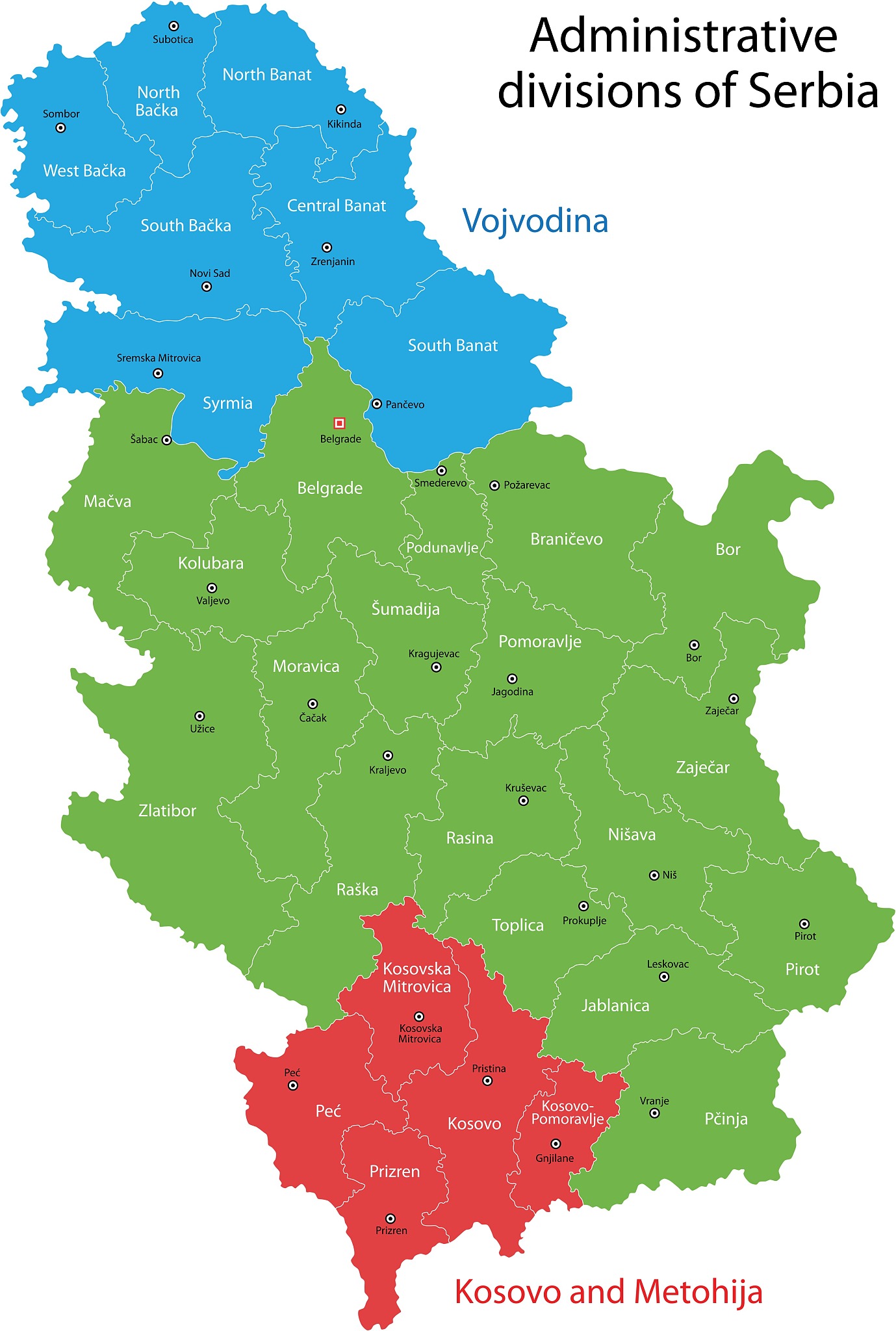 serbia map