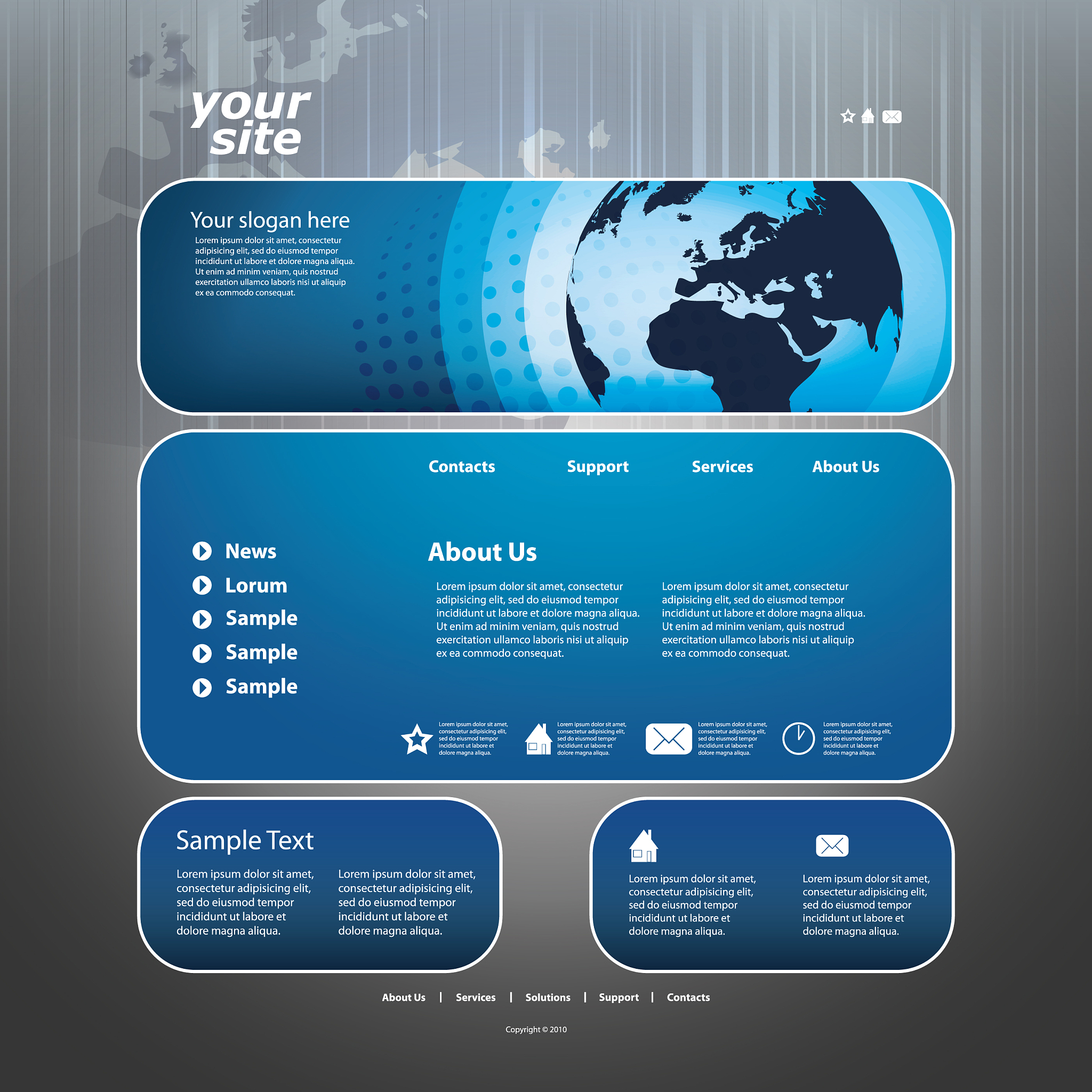 one page website template