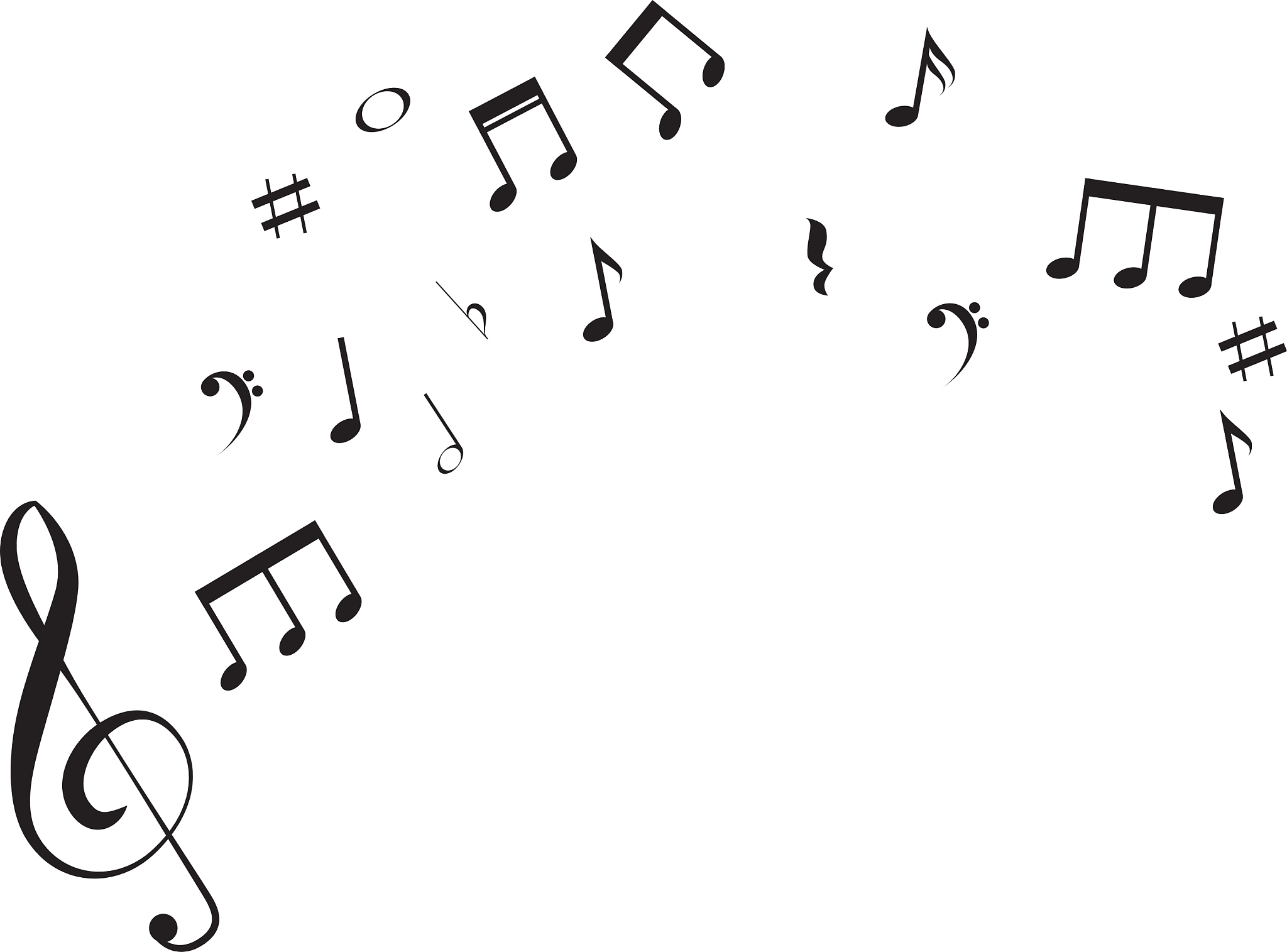 music notes isolated icon