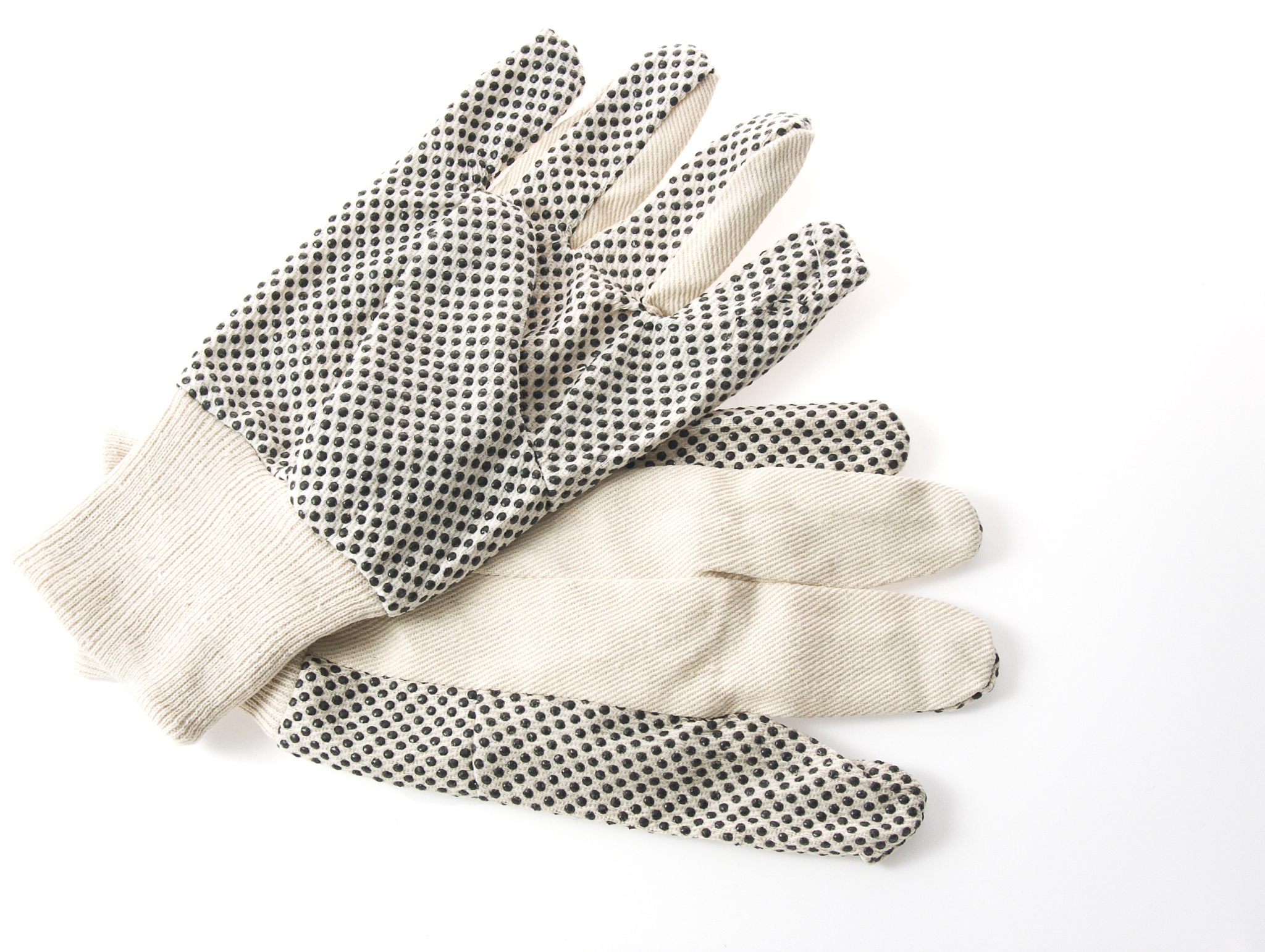 pair of polka dots gloves
