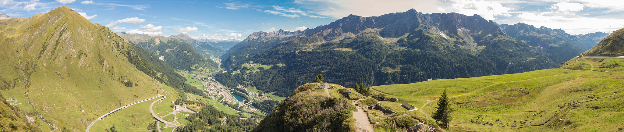 panorama on the valley leventina and the surrounding mountains f