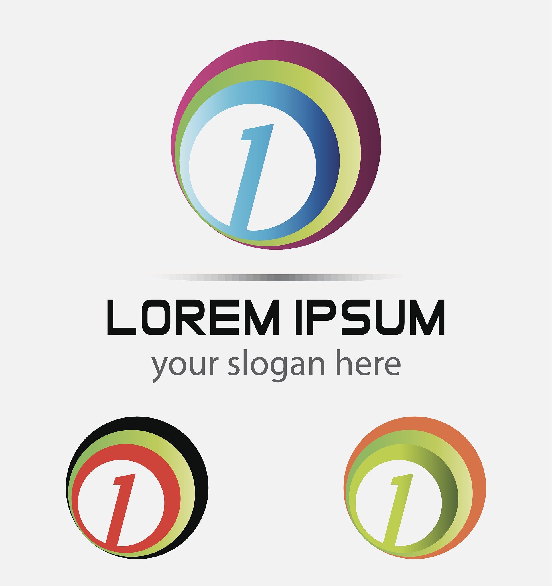 logo number 1 company vector design template