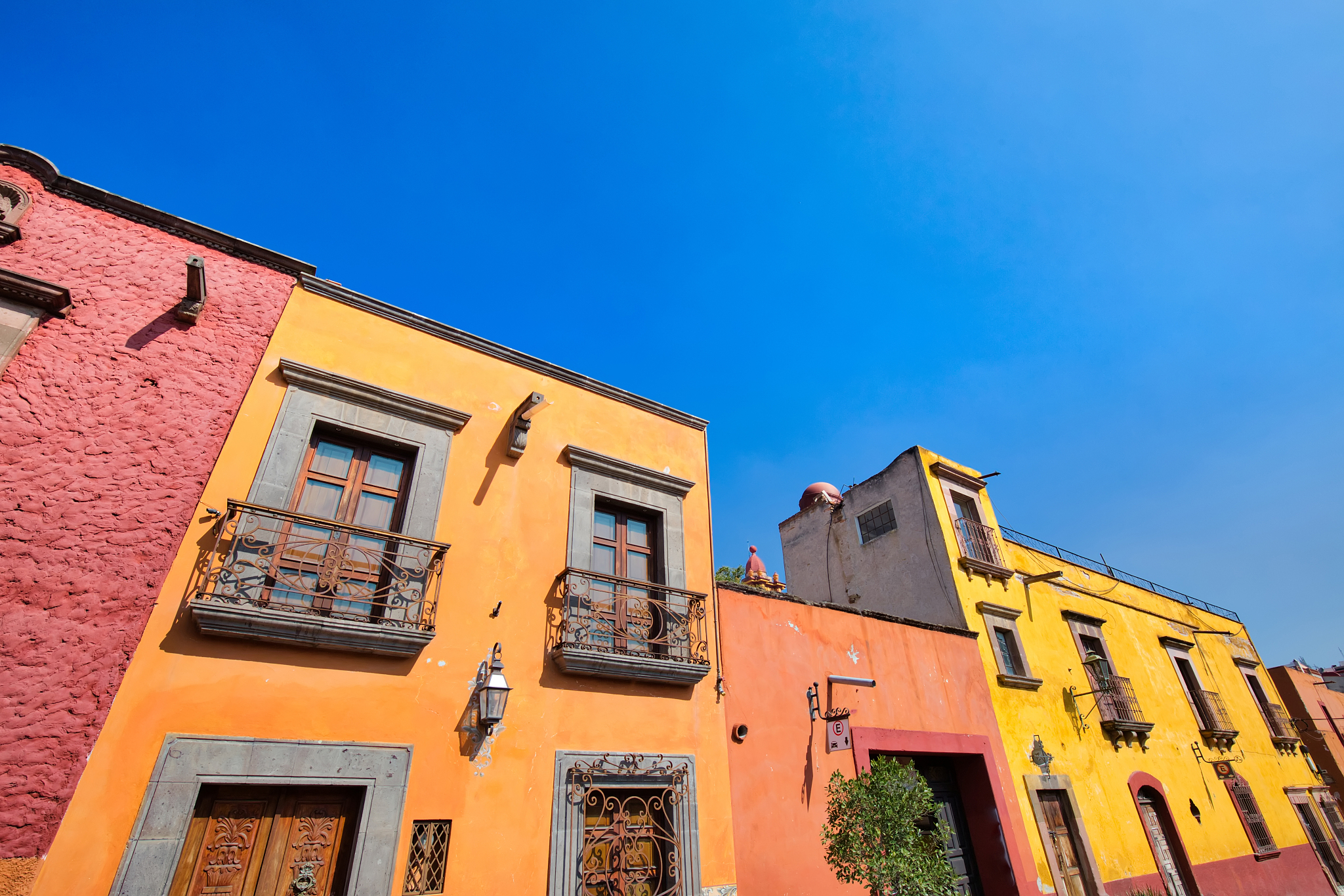 mexico, colorful buildings and streets of san miguel de allende 