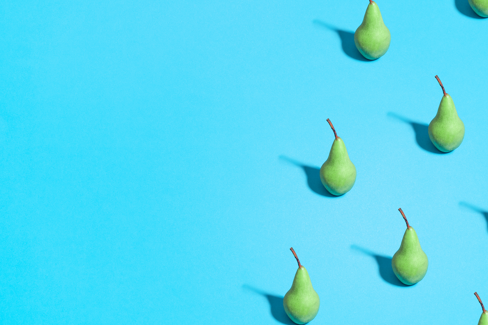 summer abstract trendy fresh concept. green pear pattern on brig