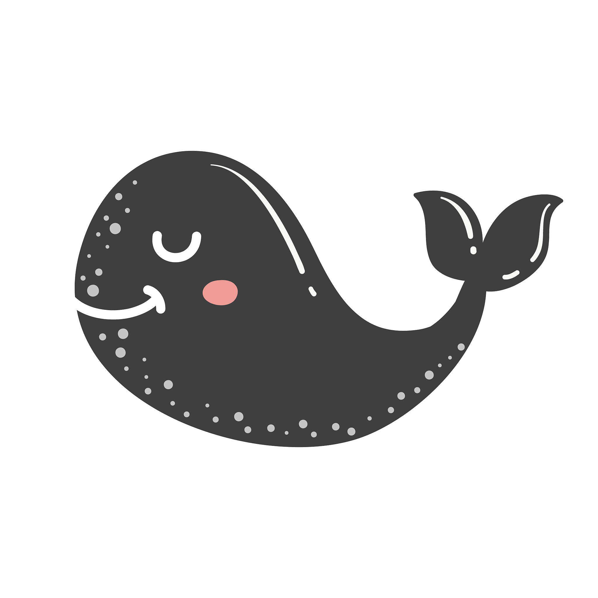 cute doodle whale