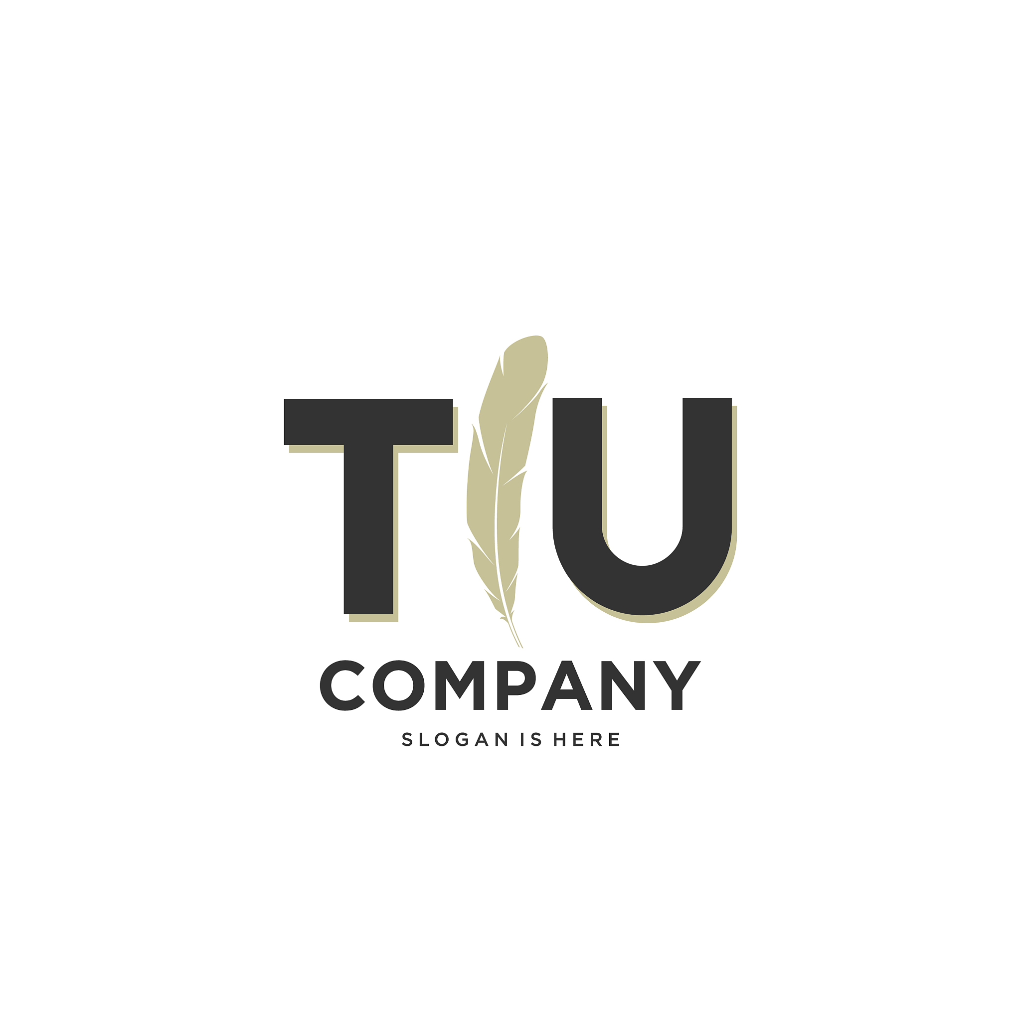 initial tu letter unique attractive creative