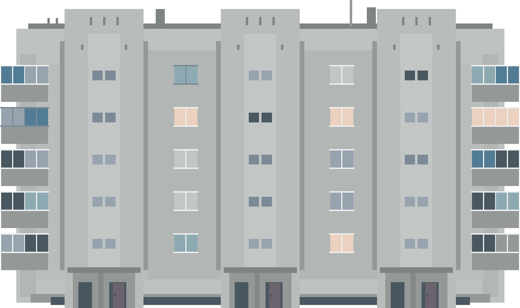 one five-story eastern european building
