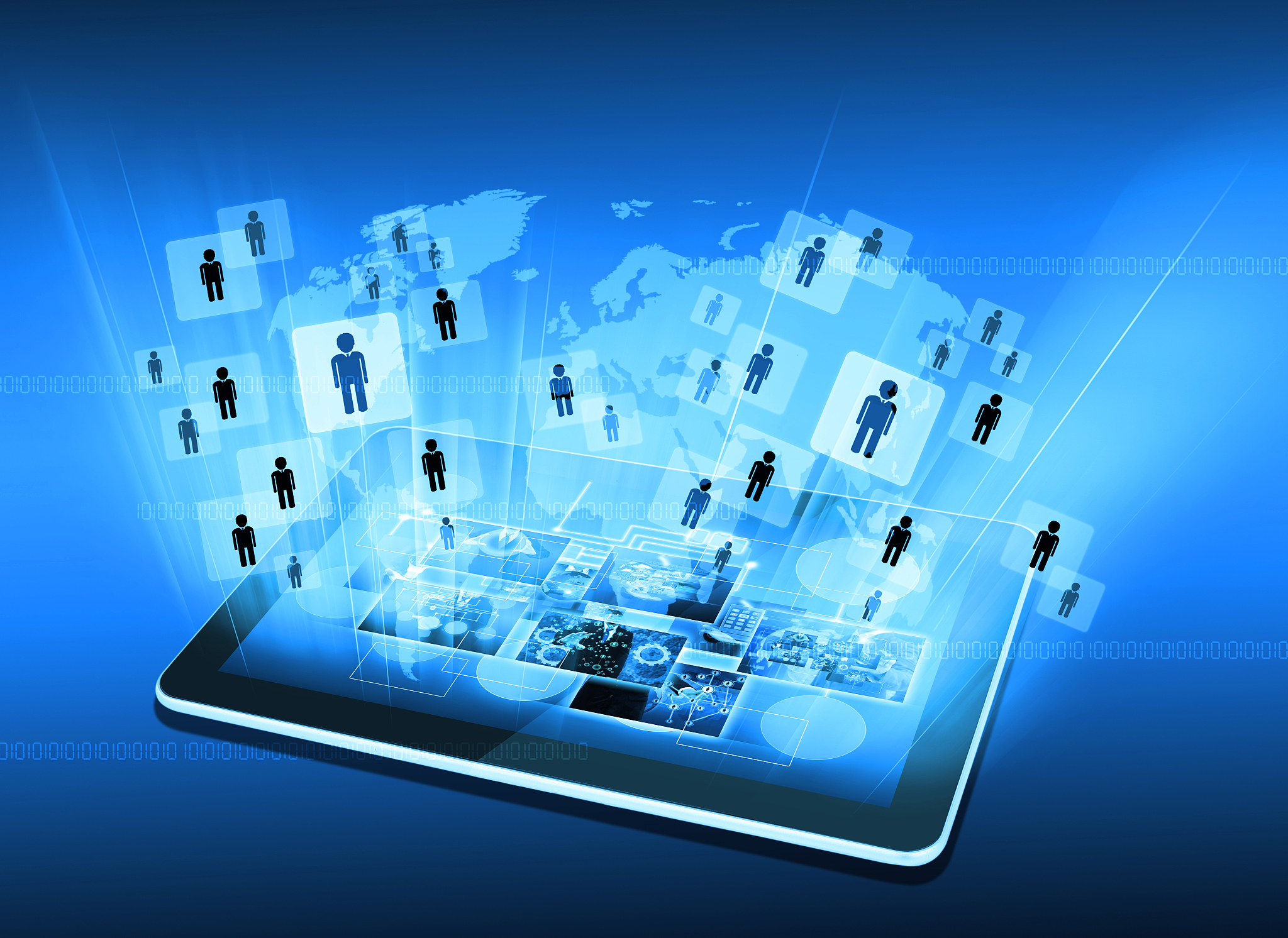 television and internet production .technology and business conc