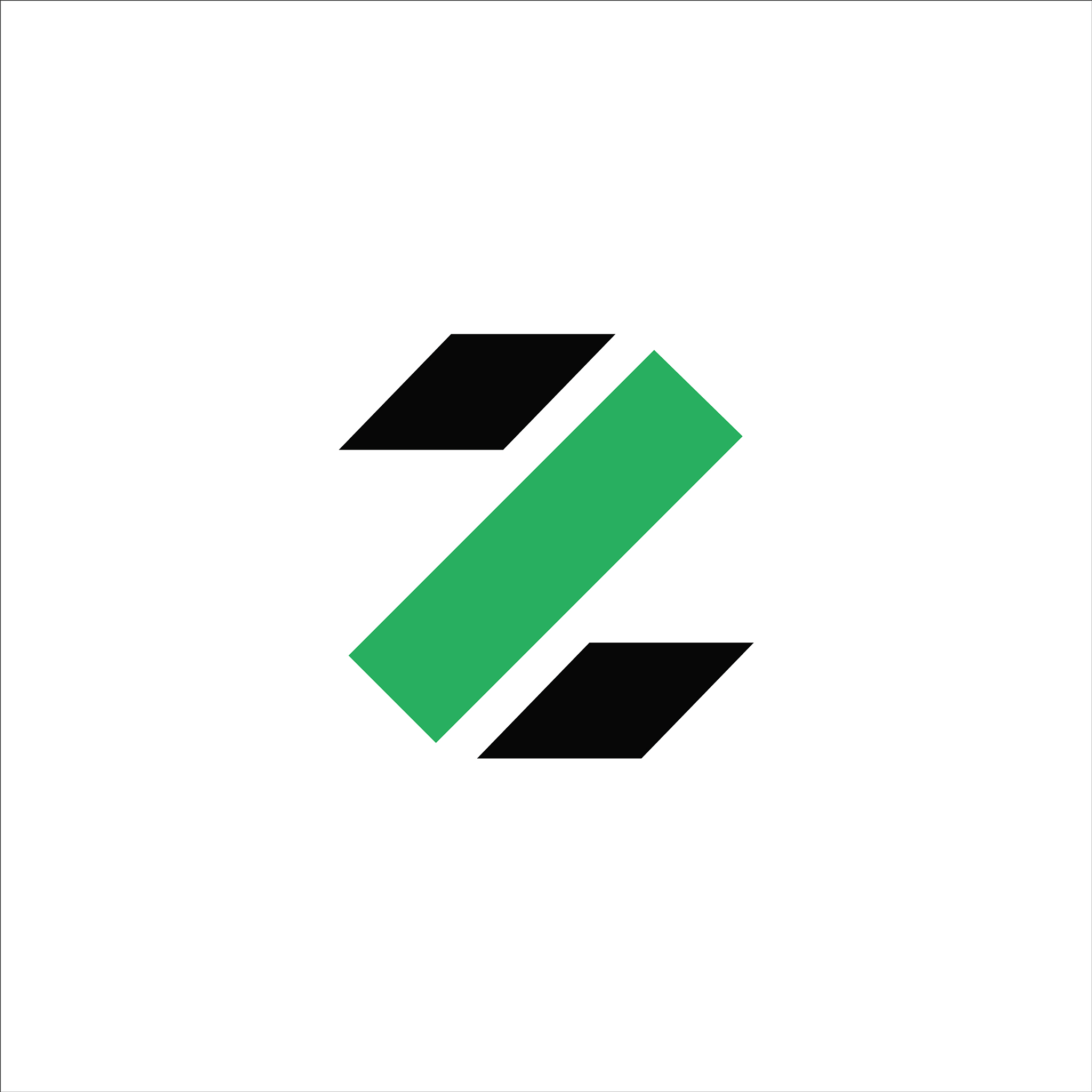 initial letter z or zz logo design template