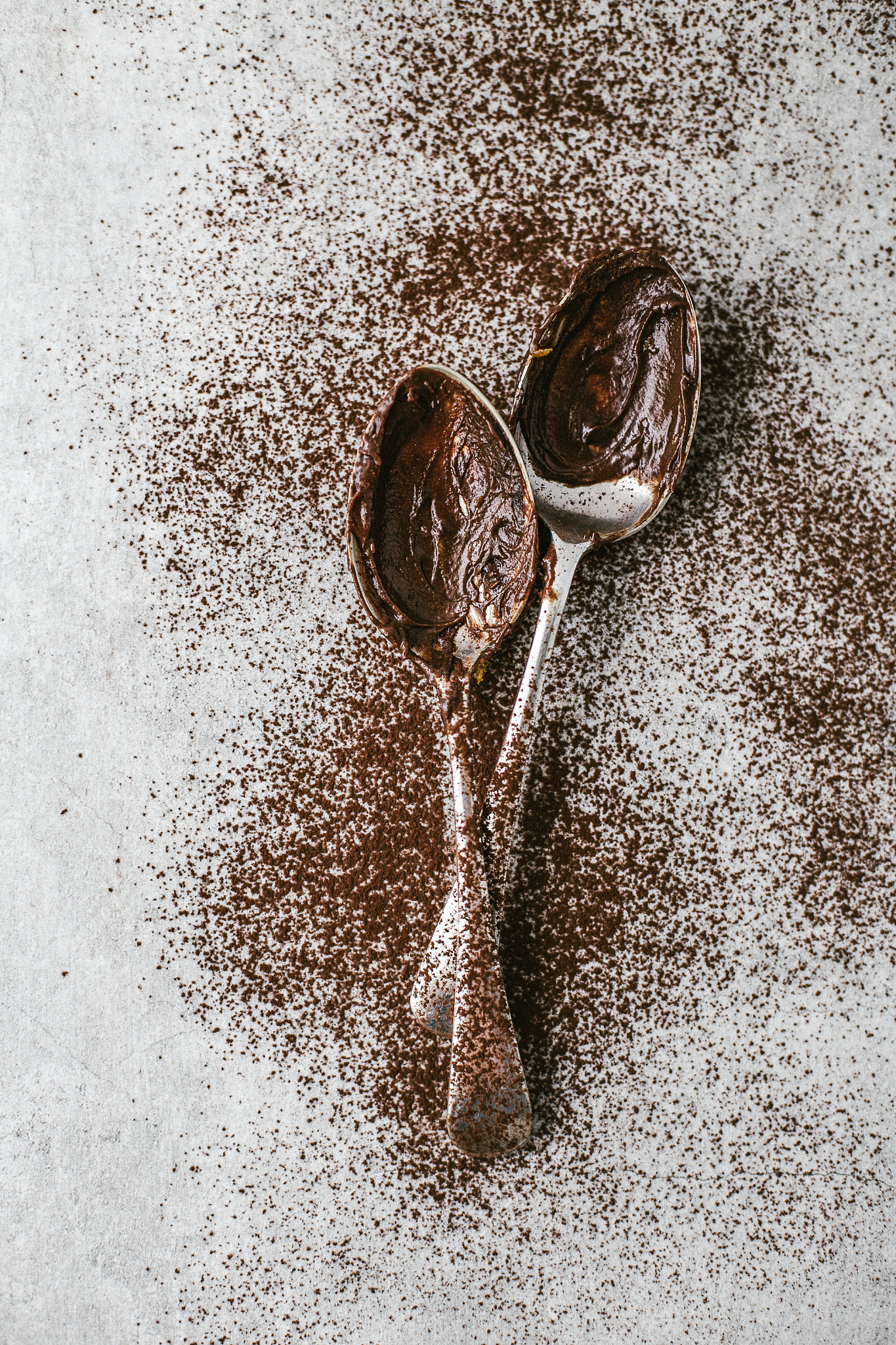 chocolate coated spoons