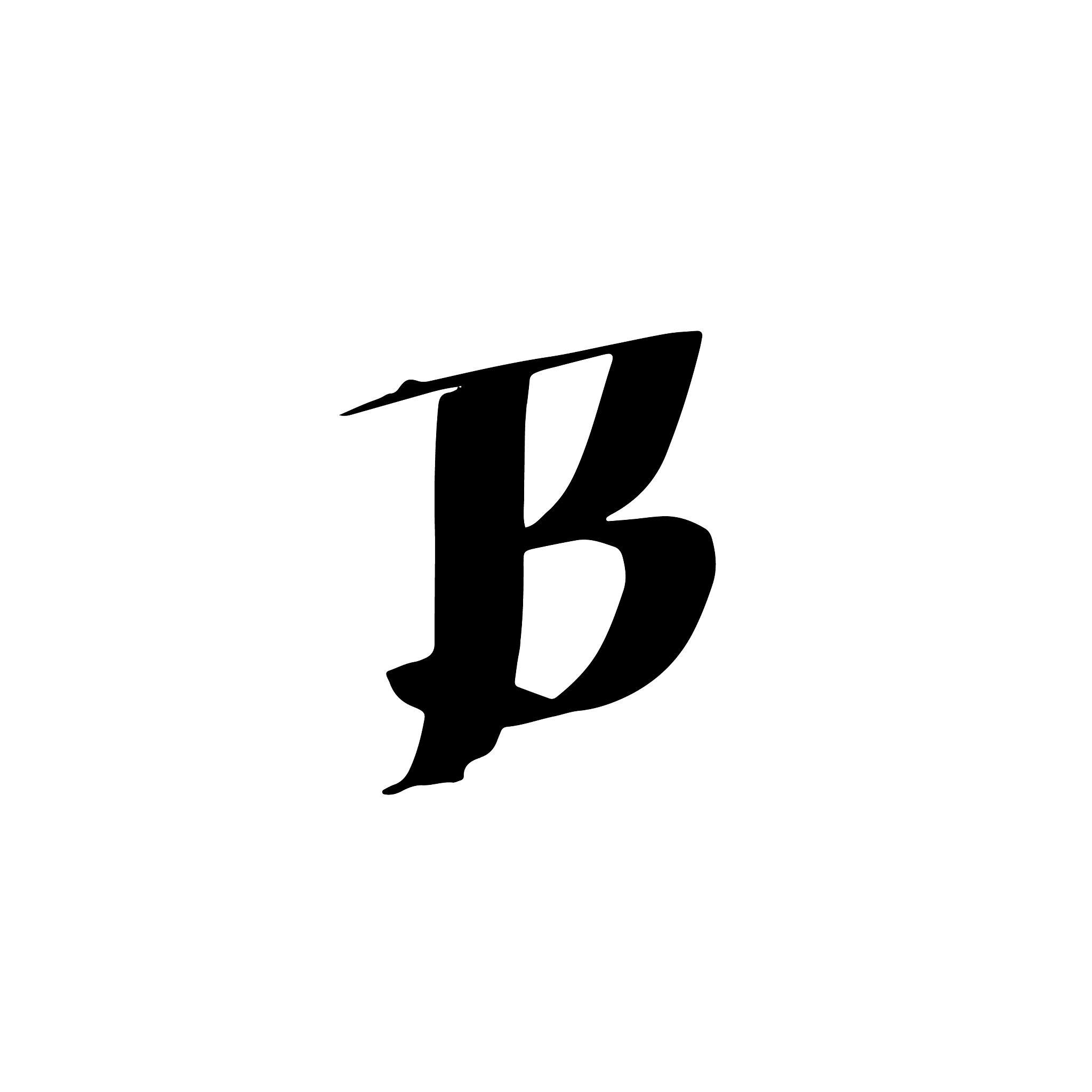 letter b unique old dry brush grunge lettering