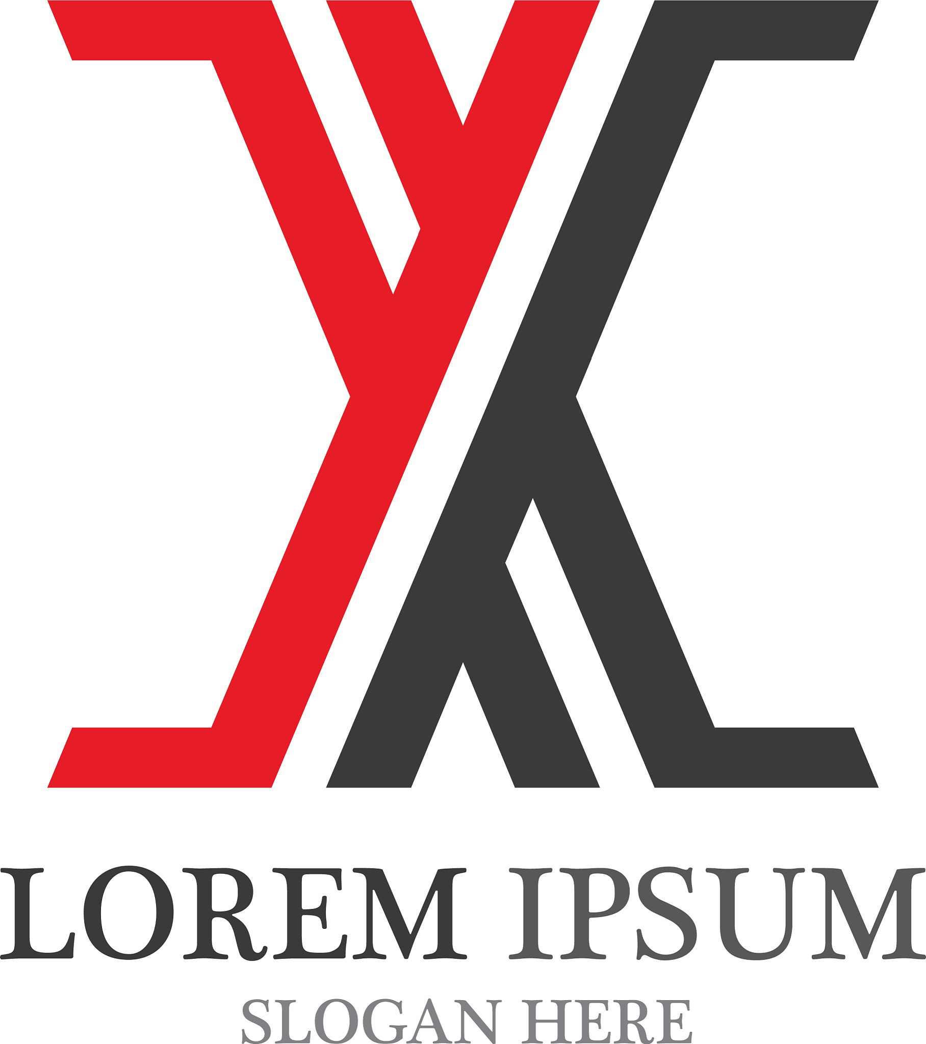 x letter logo template icon