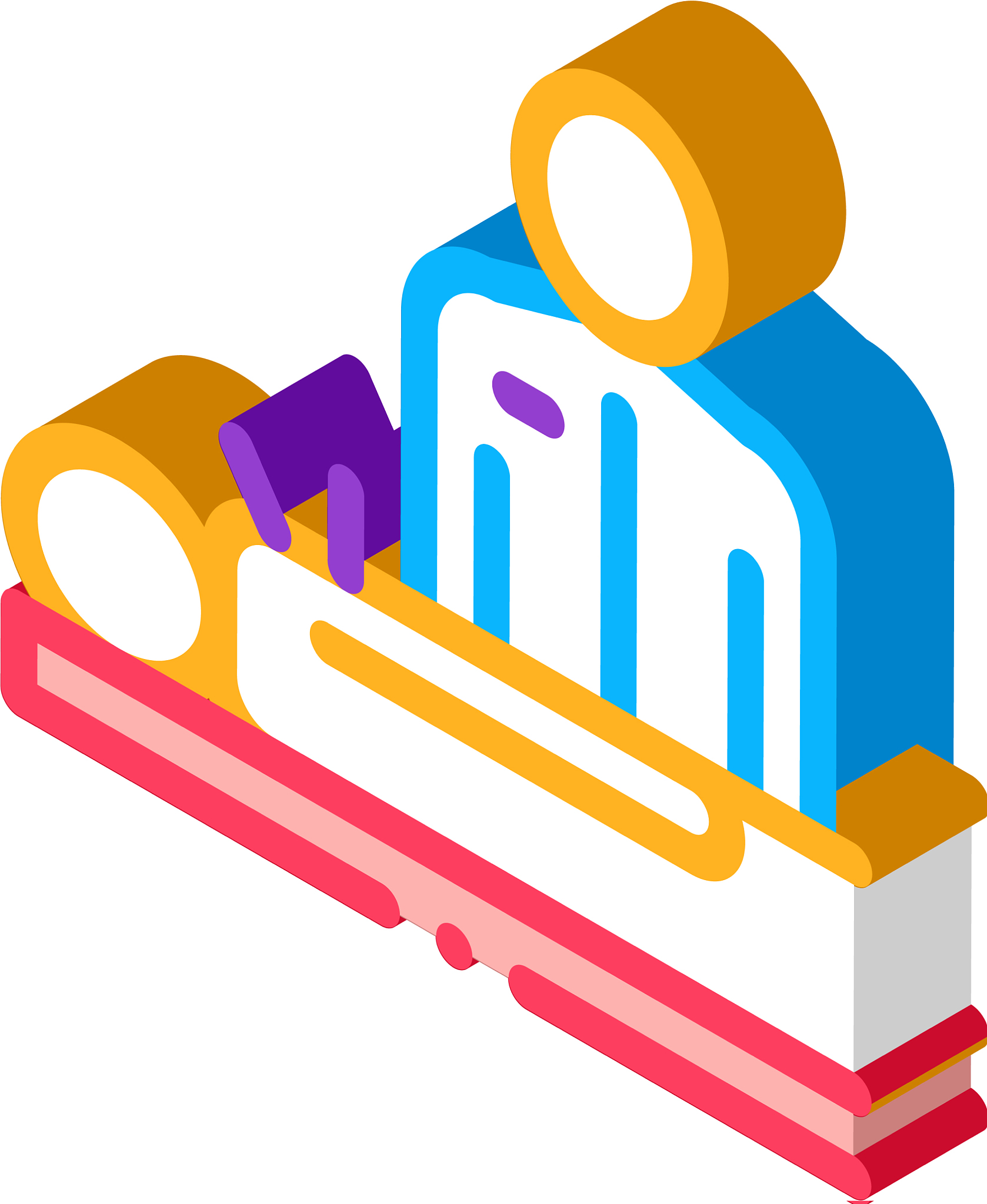 human acupuncture and doctor isometric icon