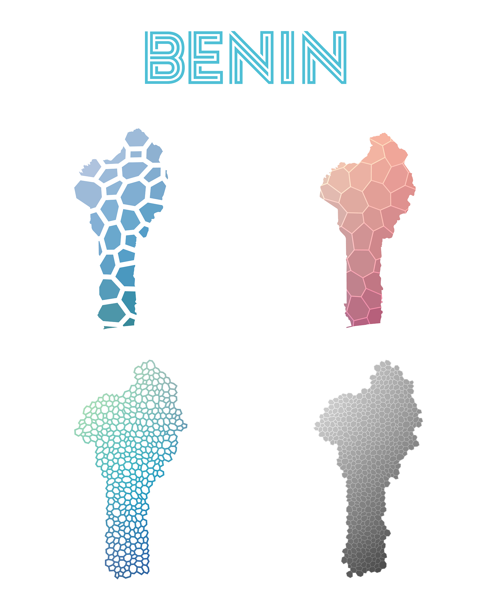 benin polygonal map.