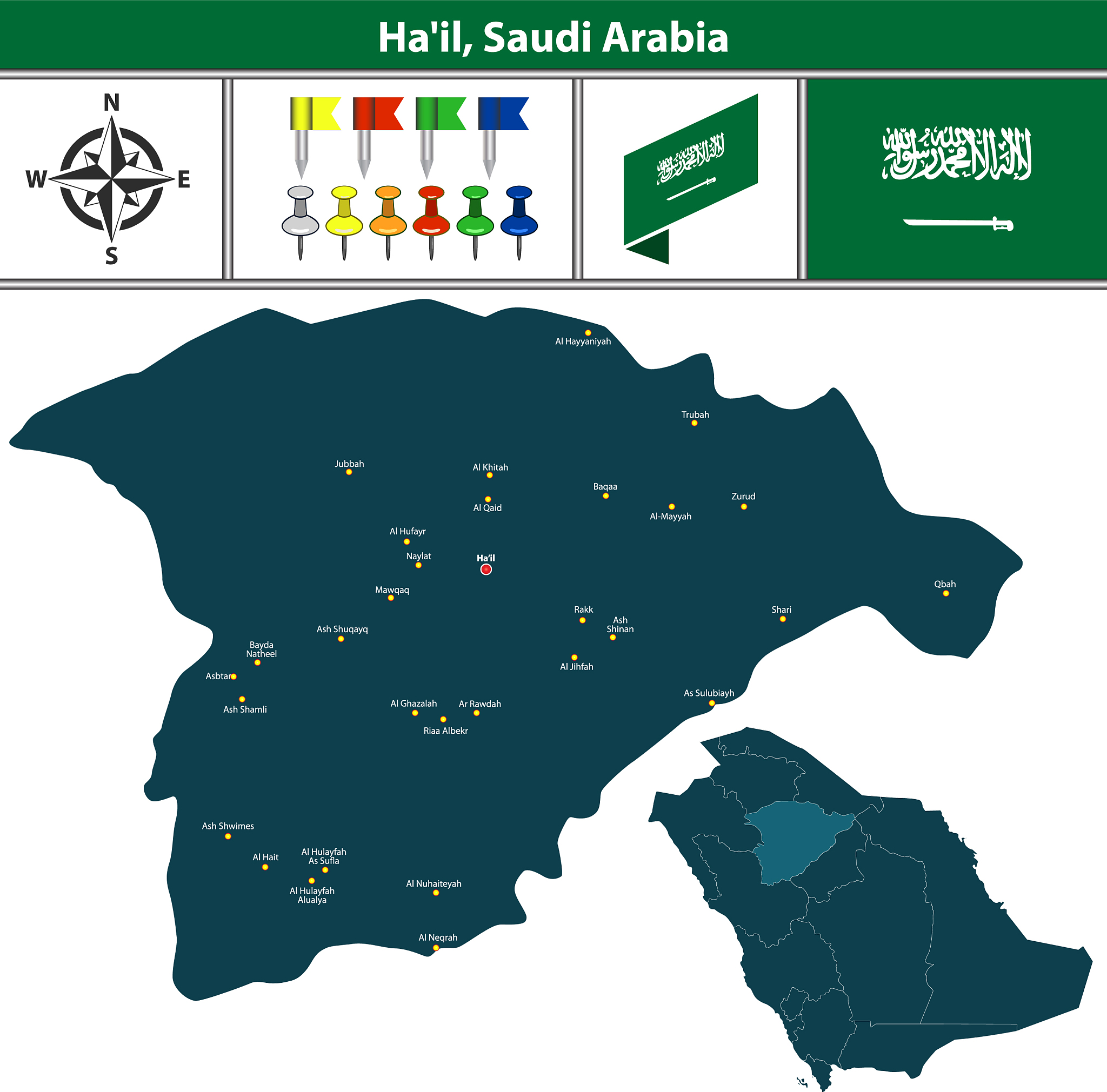 map of hail saudi arabia