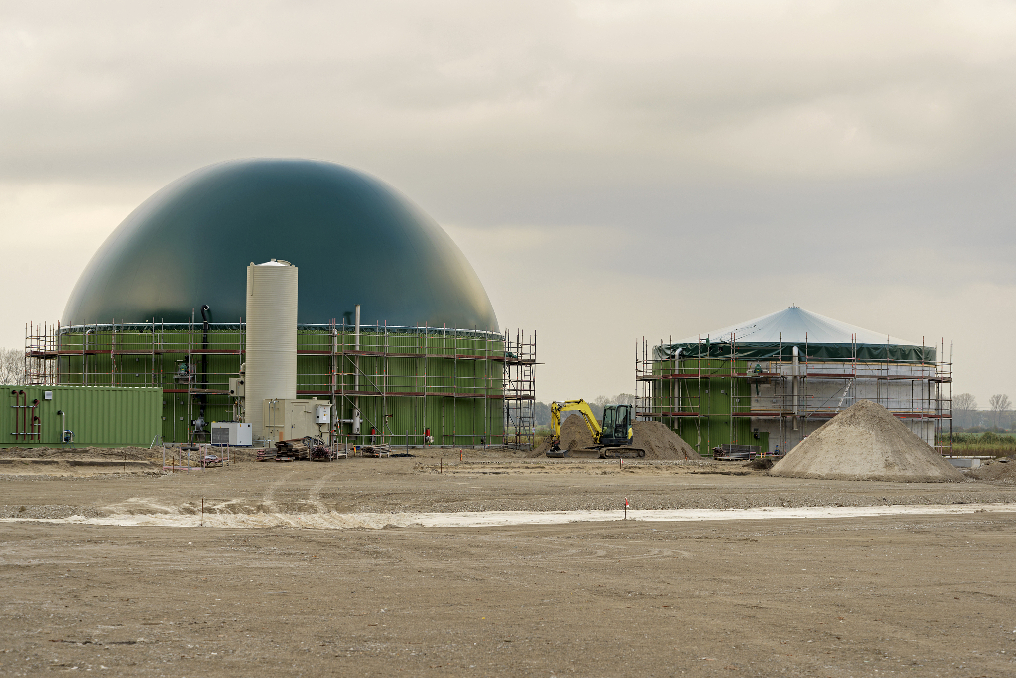 construction of a biogas plant.