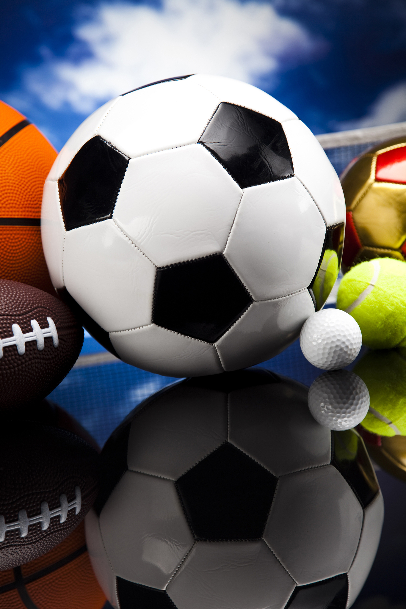 four sports, a lot of balls and stuff