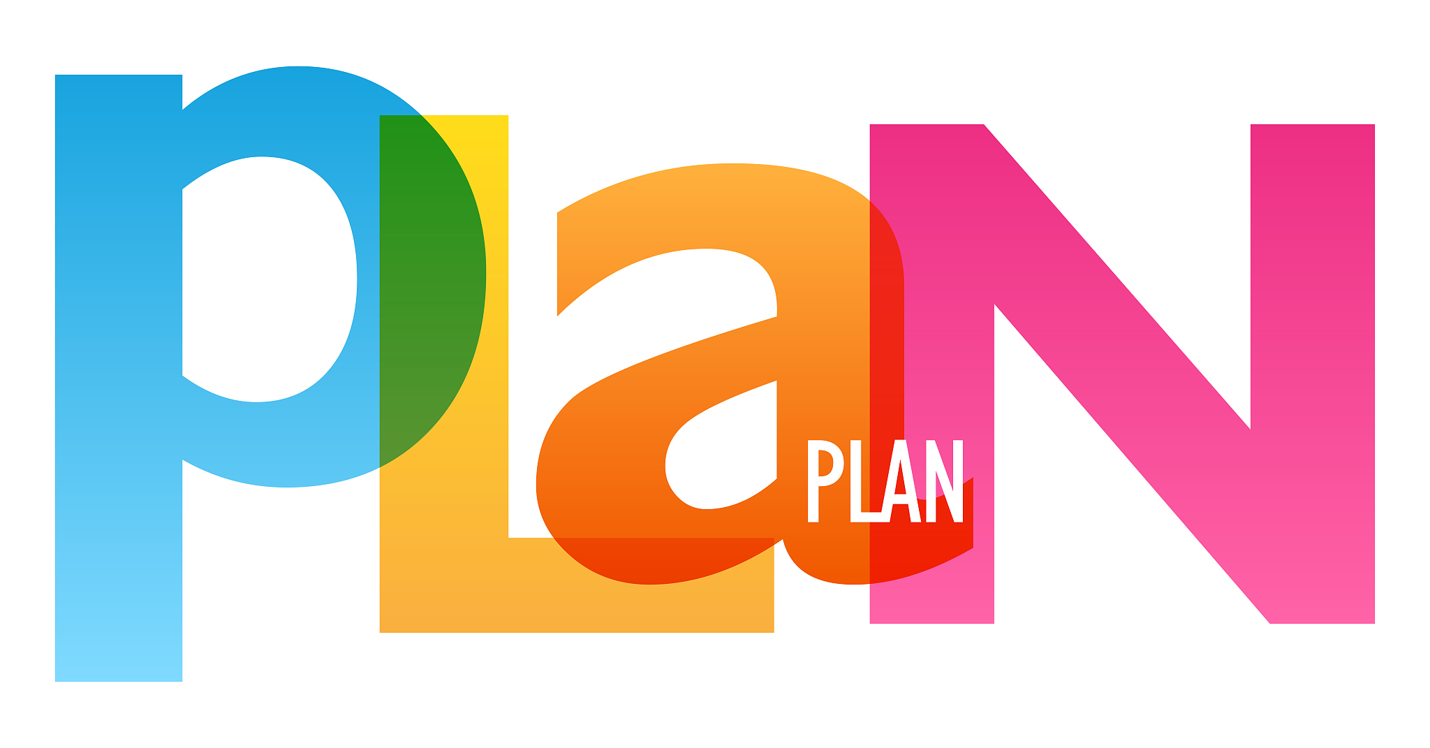 plan colorful typography banner