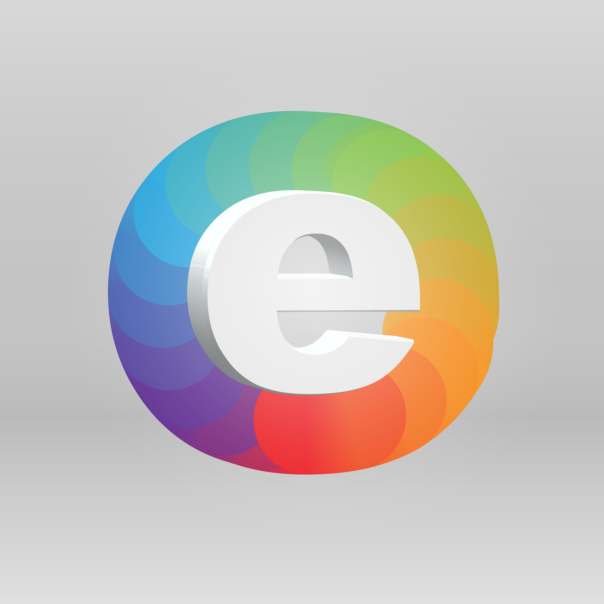 3d character from a font set with colorful background, vector il