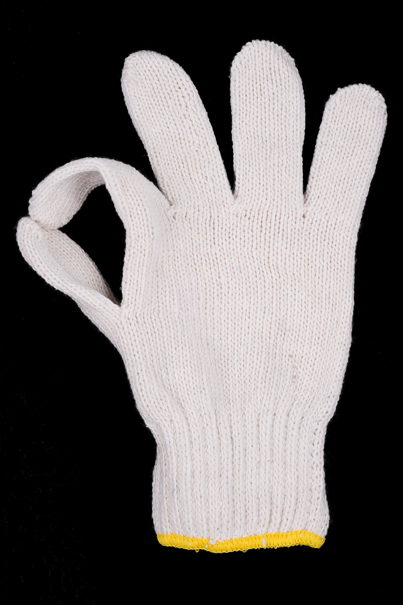 symbol of 'ok'  by glove.