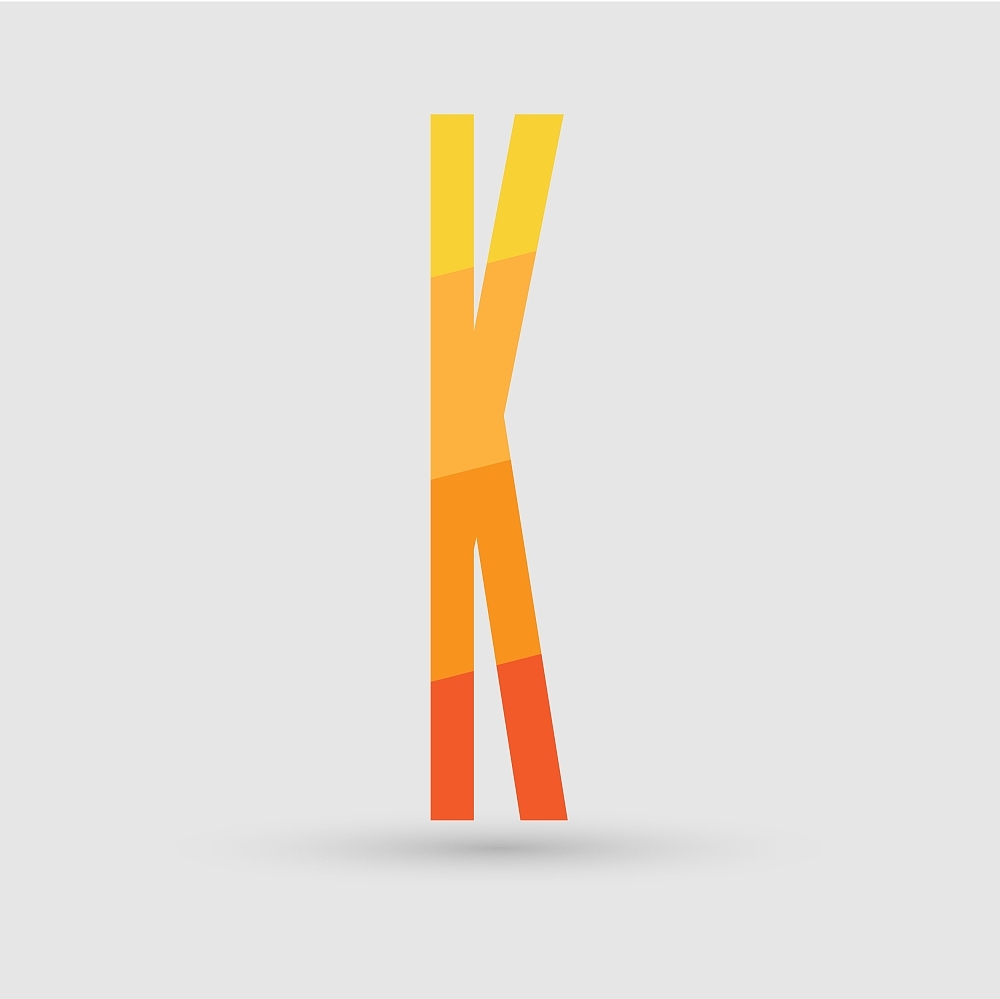 abstract icon based on the letter k