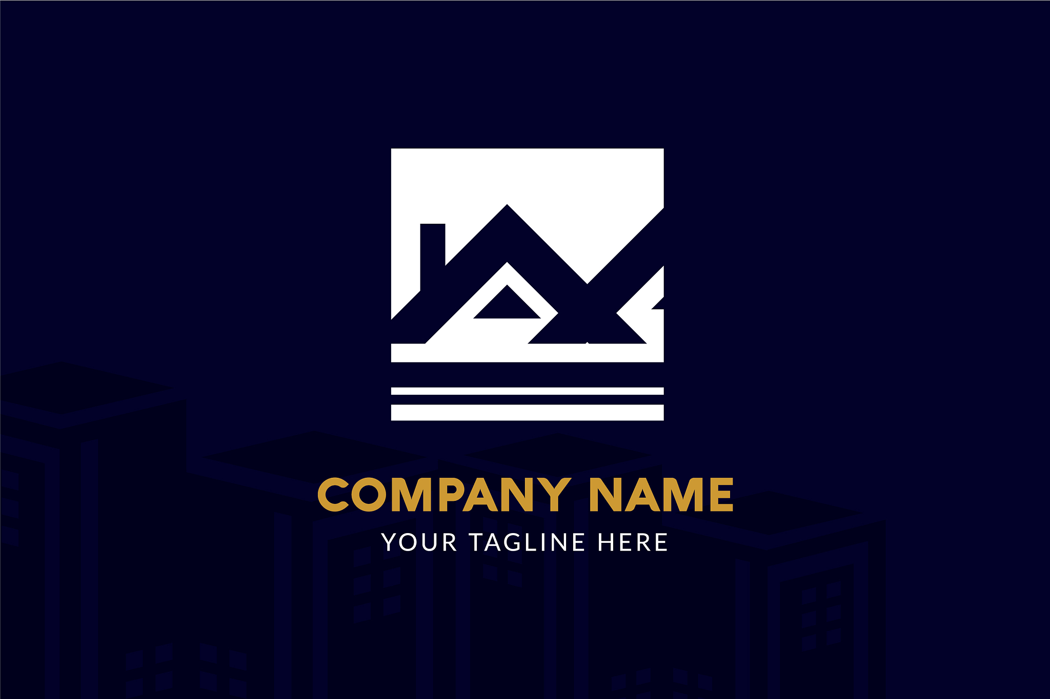 isolated square construction logo template