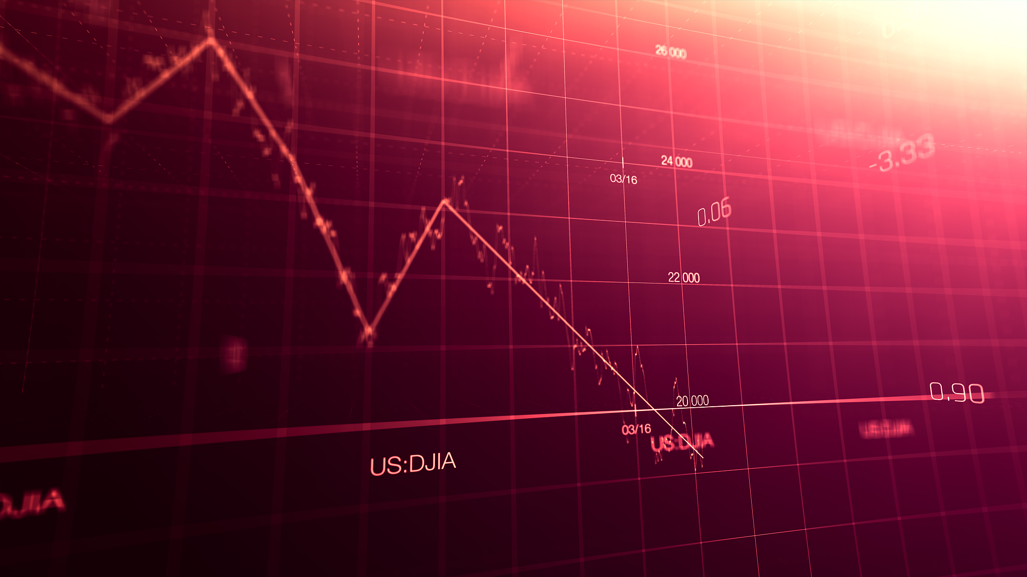 stock market graph global crisis caused by corona virus sars-cov