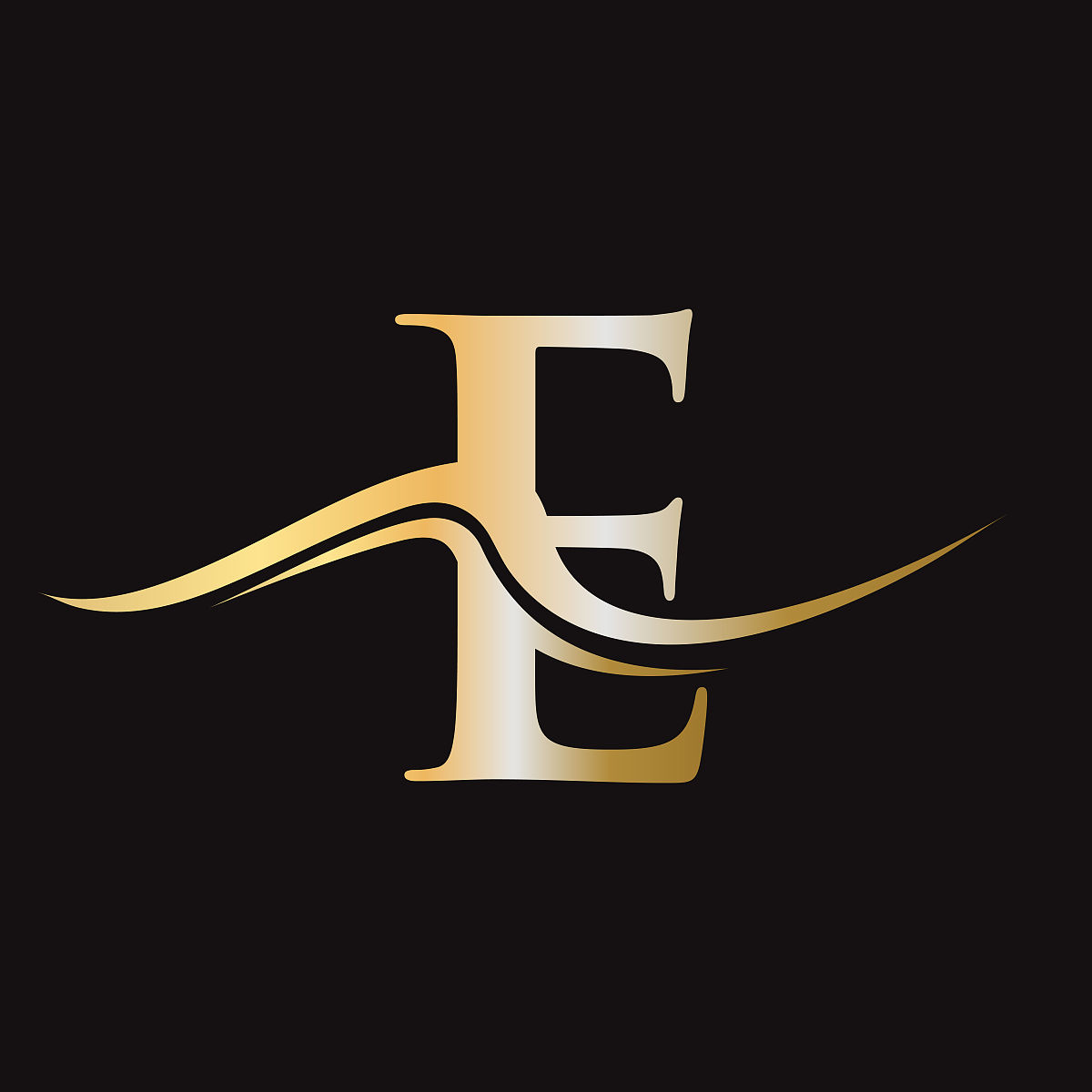 e字母组合的象征.首字母e标志商业排版矢量模板.现代电子标志字母设计